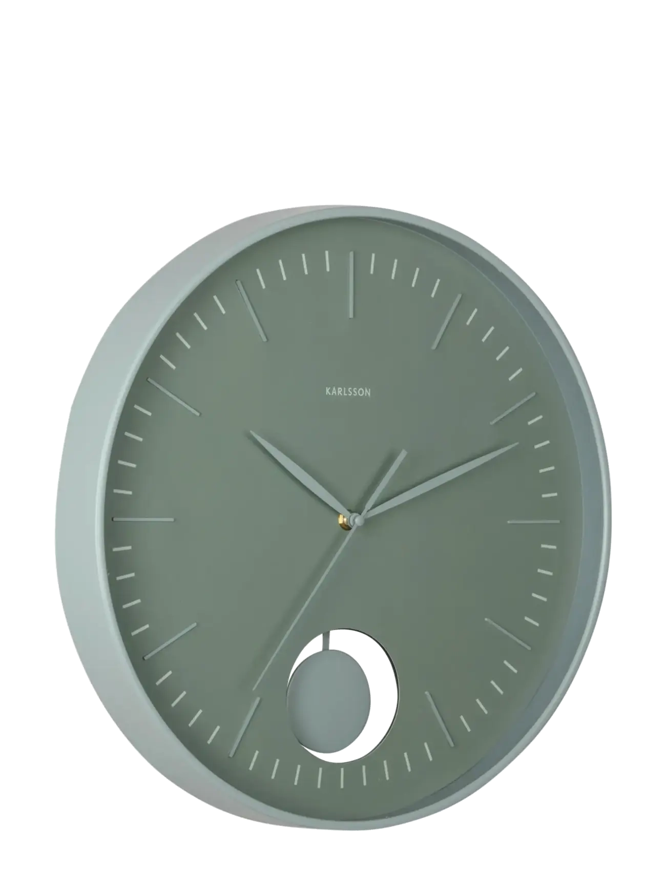 KARLSSON Wall clock Grato Pendulum jungle green w. grayed jade - Ure - JUNGLE GREEN & GRAYED JADE / green
