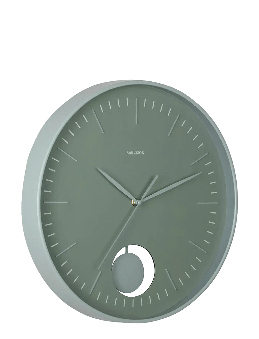 KARLSSON - Wall clock Grato Pendulum jungle green w. grayed jade - seinakellad - jungle green & grayed jade - 1