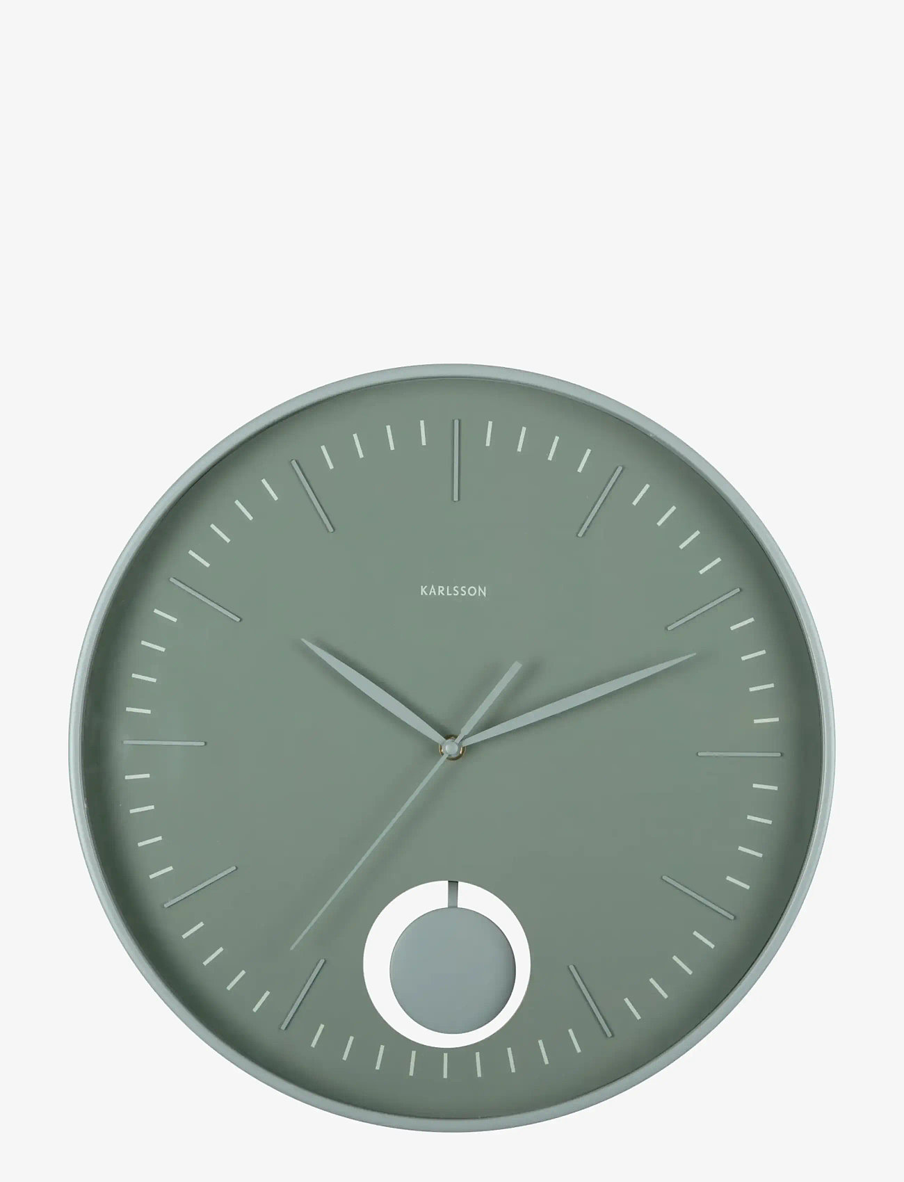 KARLSSON - Wall clock Grato Pendulum jungle green w. grayed jade - vægure - jungle green & grayed jade - 2