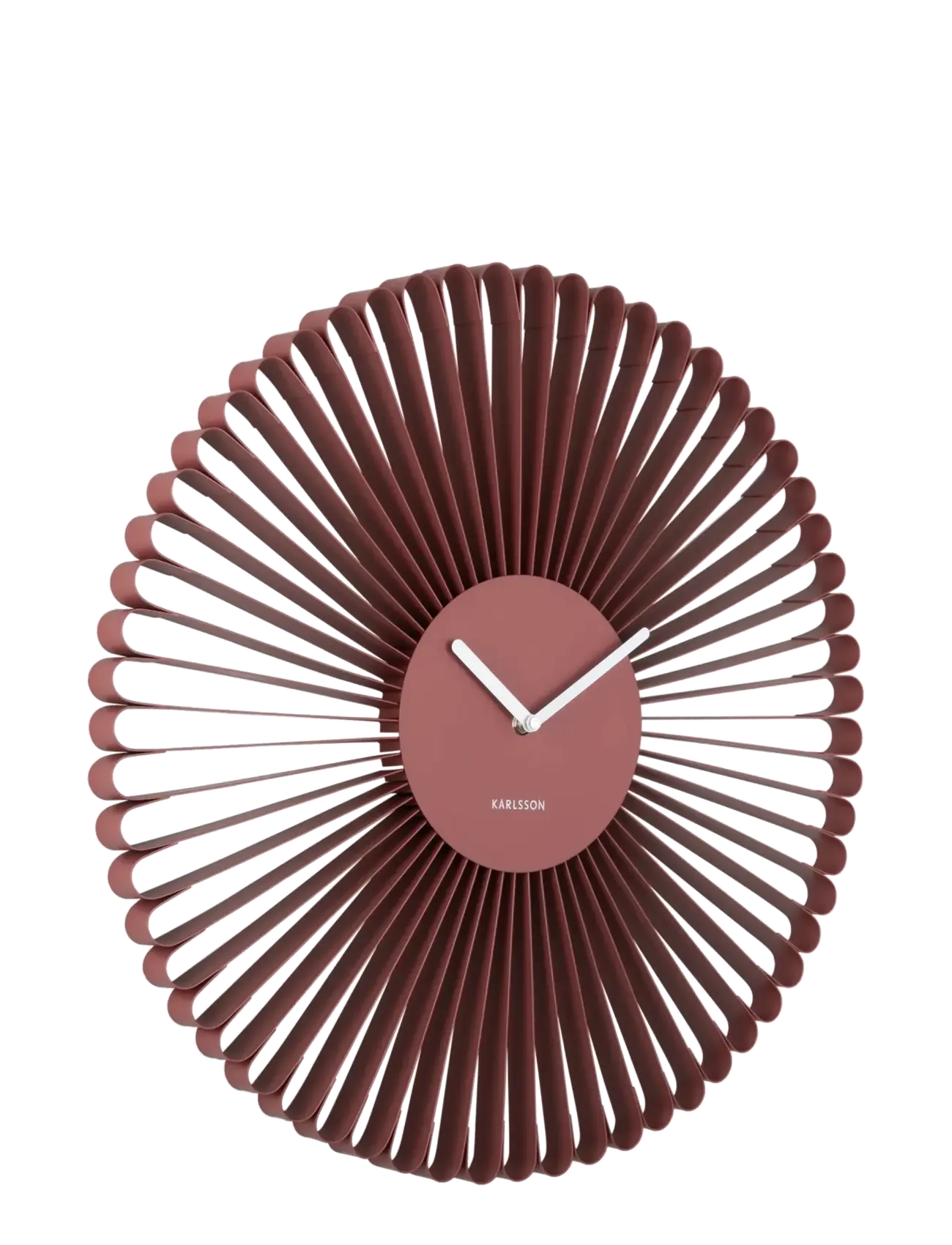 KARLSSON Wall Clock Cascara Red, Vægur, Bordeaux, Str: Ø 50 CM