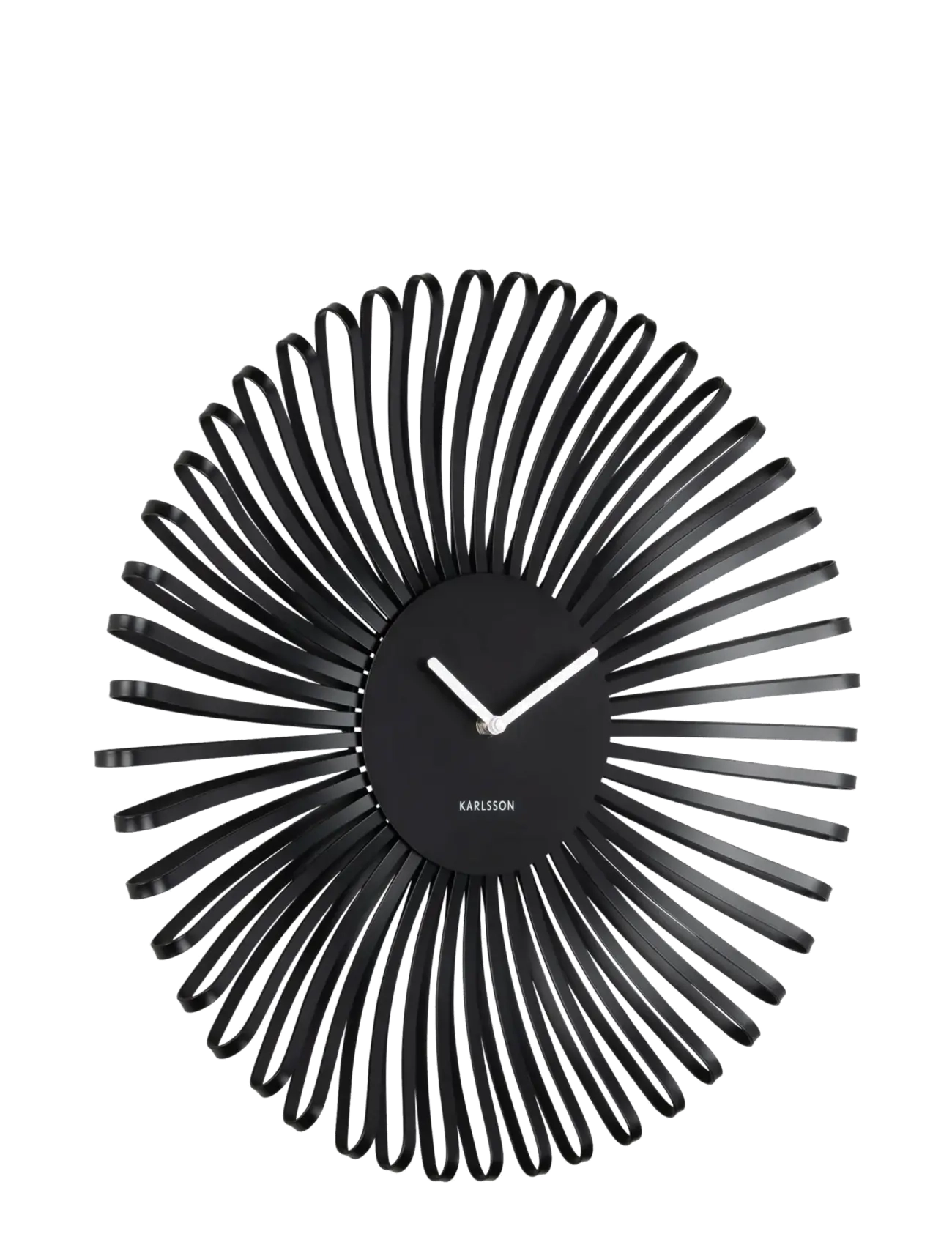 KARLSSON Wall Clock Polo Black, Vægur, Sort, Str: Ø 48 CM