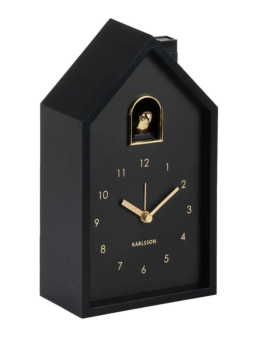 KARLSSON - Alarm clock Modern Cuckoo Oro black - wecker - black - 0