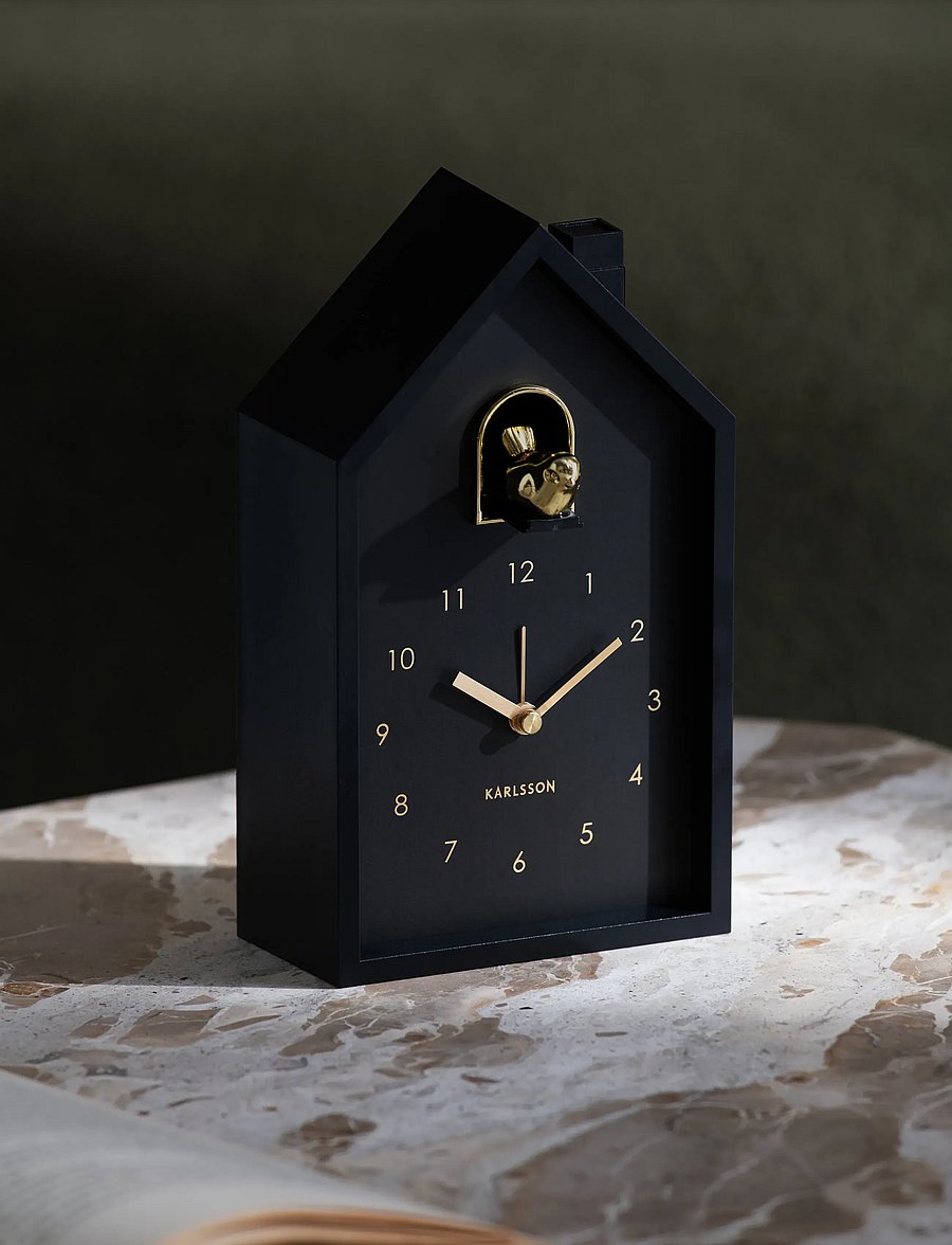 KARLSSON - Alarm clock Modern Cuckoo Oro black - wecker - black - 3