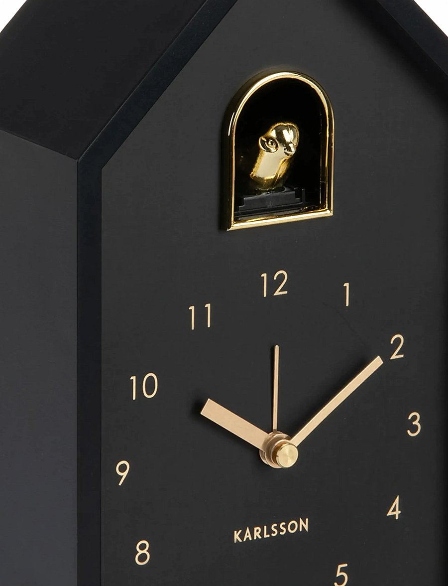 KARLSSON - Alarm clock Modern Cuckoo Oro black - wecker - black - 4