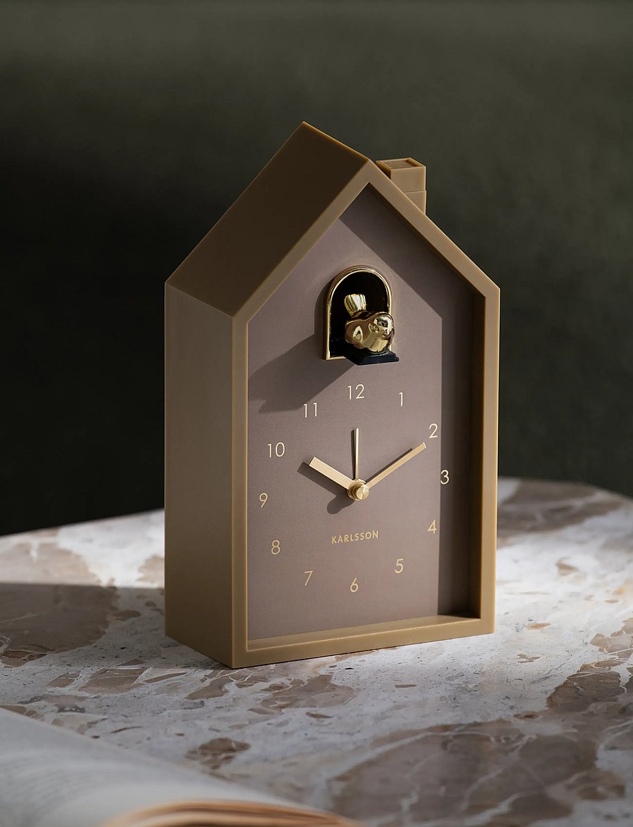 KARLSSON - Alarm clock Modern Cuckoo Oro mocha brown - Äratuskellad - mocha brown - 0