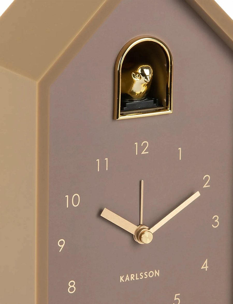 KARLSSON - Alarm clock Modern Cuckoo Oro mocha brown - Äratuskellad - mocha brown - 4