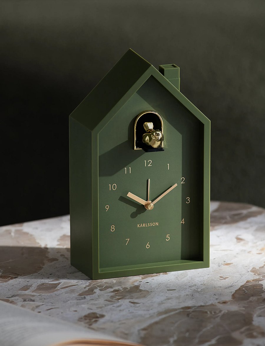 KARLSSON - Alarm clock Modern Cuckoo Oro luxury green - Äratuskellad - luxury green - 0