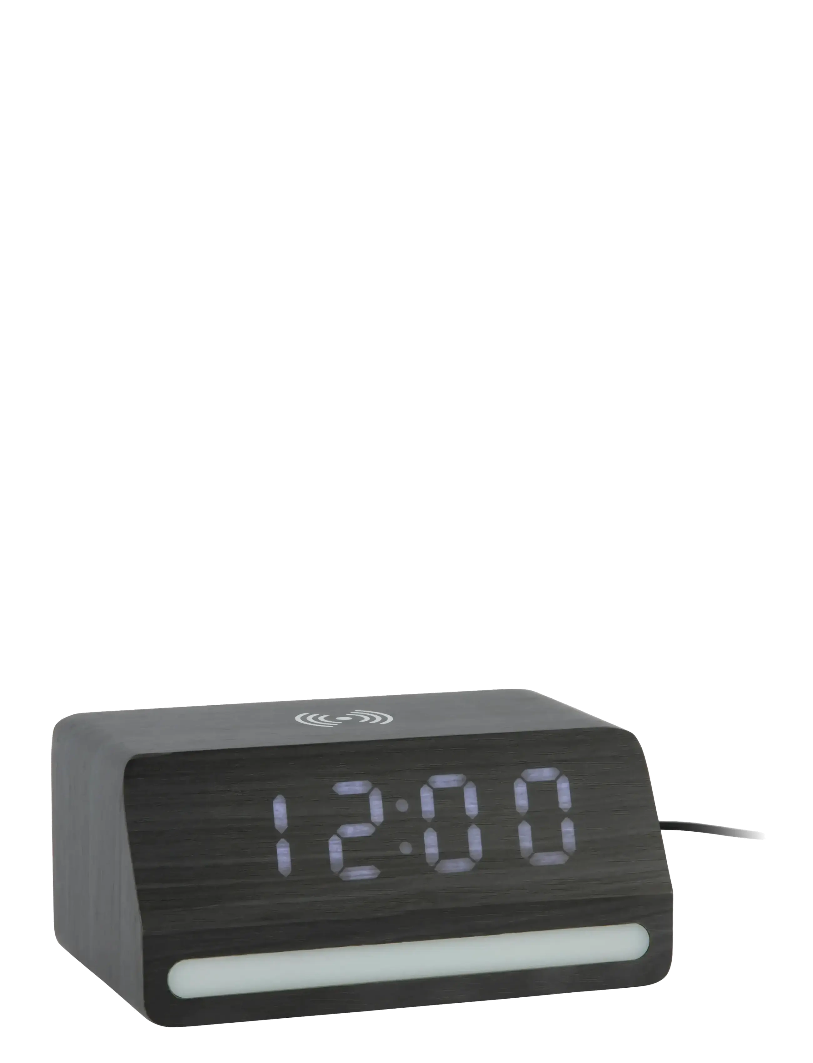 KARLSSON Alarm Clock Retro W. Light Led Black Wood Veneer, H 7.5 cm, Watches, Schwarz - Clocks, Homeware