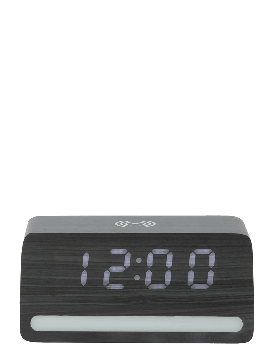 KARLSSON - Alarm clock Retro w. light LED black wood veneer - Žadintuvai - black - 2