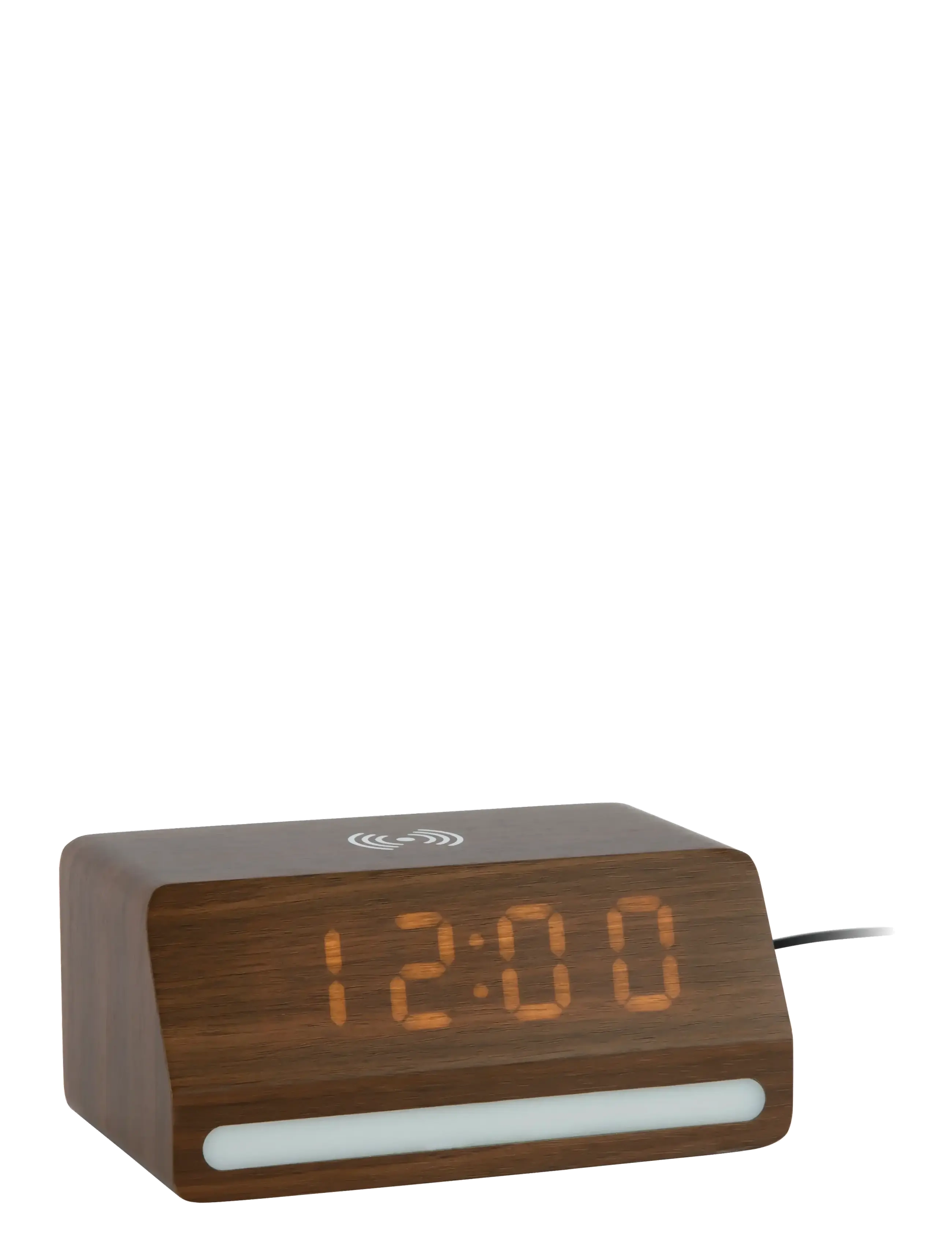 KARLSSON Alarm clock Retro w. light LED dark wood veneer - KARLSSON - MOCHA BROWN / brown