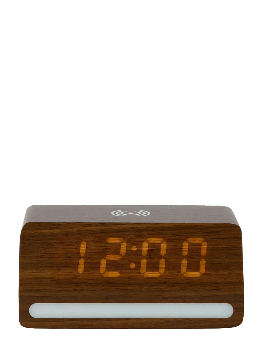 KARLSSON - Alarm clock Retro w. light LED dark wood veneer - Äratuskellad - mocha brown - 2