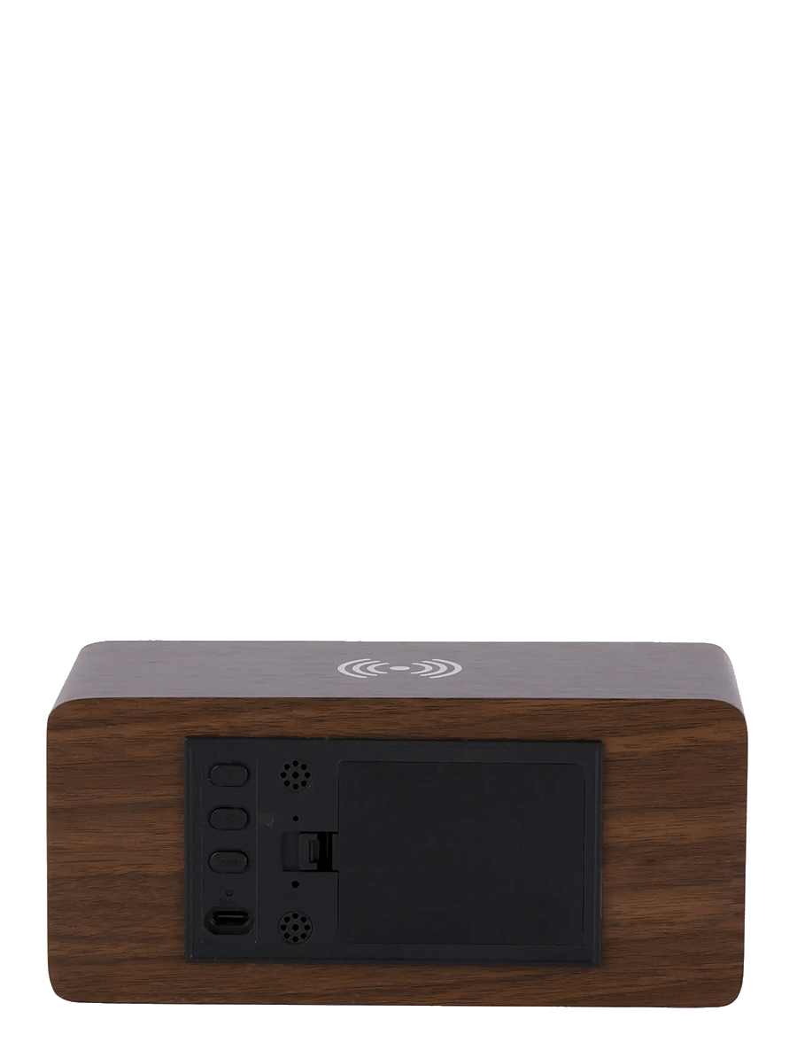 KARLSSON - Alarm clock Retro w. light LED dark wood veneer - Äratuskellad - mocha brown - 3
