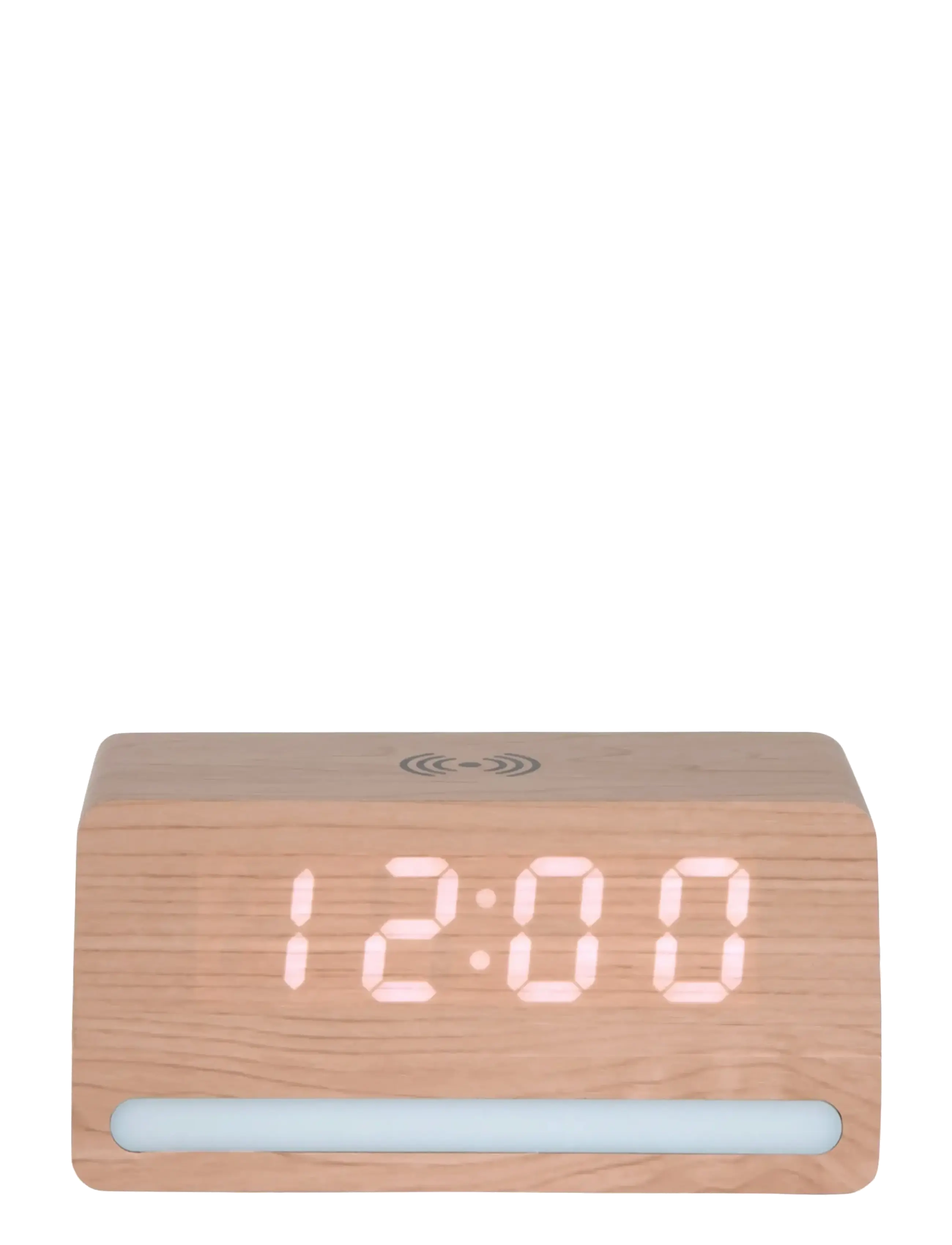 KARLSSON - Alarm clock Retro w. light LED light wood veneer - Äratuskellad - light wood - 3