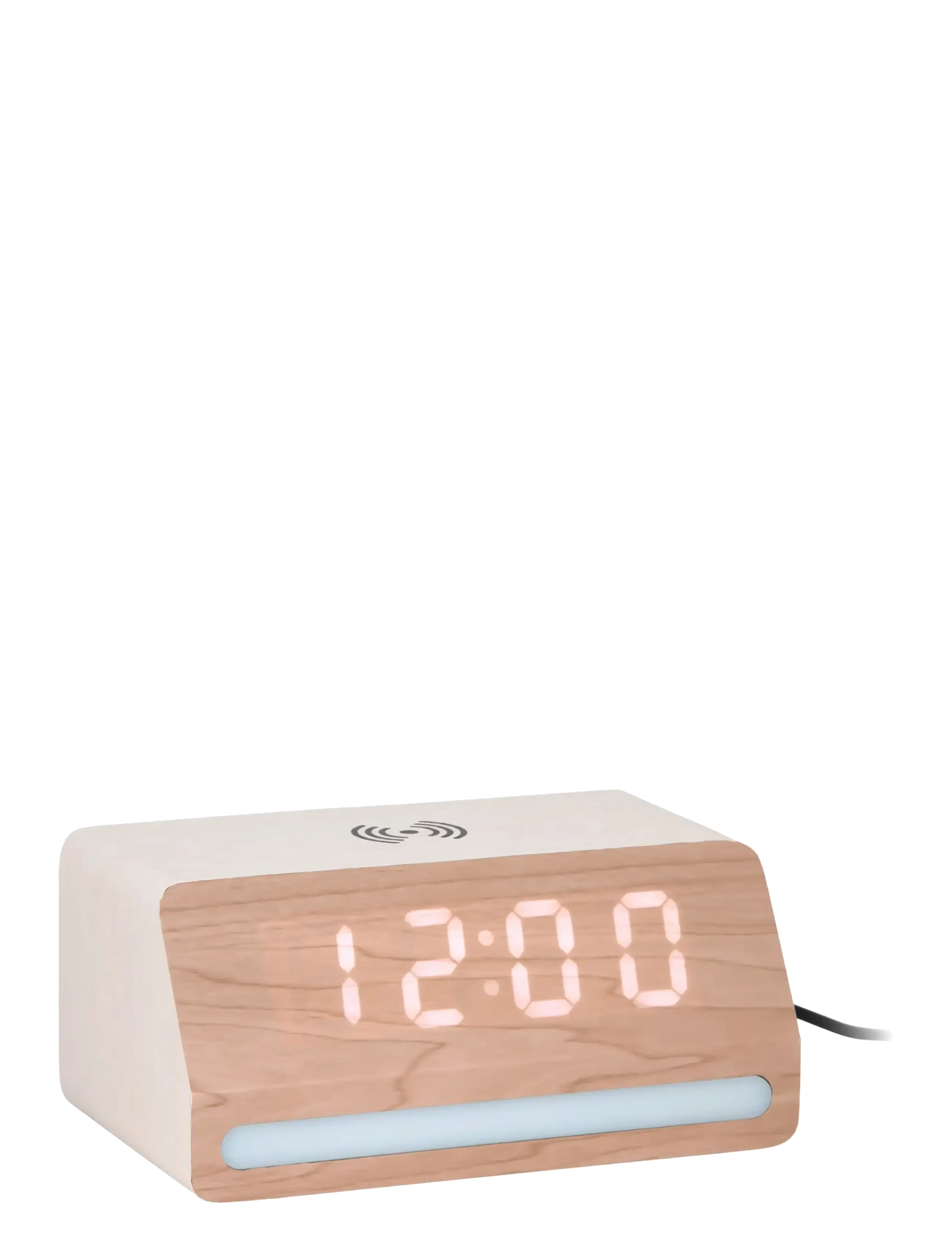 KARLSSON Alarm Clock Retro W. Hell Led Weiß Wash Veneer Weiß - H 7.5CM - Unisex