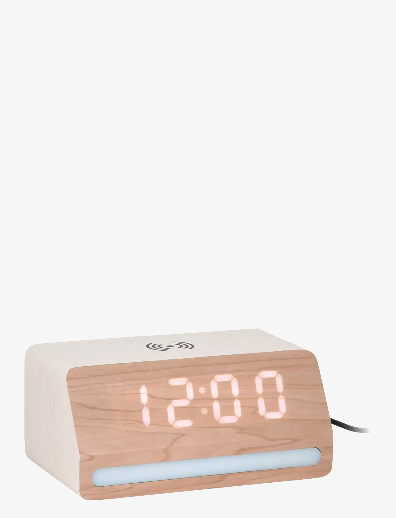 KARLSSON - Alarm clock Retro w. light LED white wash veneer - vækkeure - white - 1
