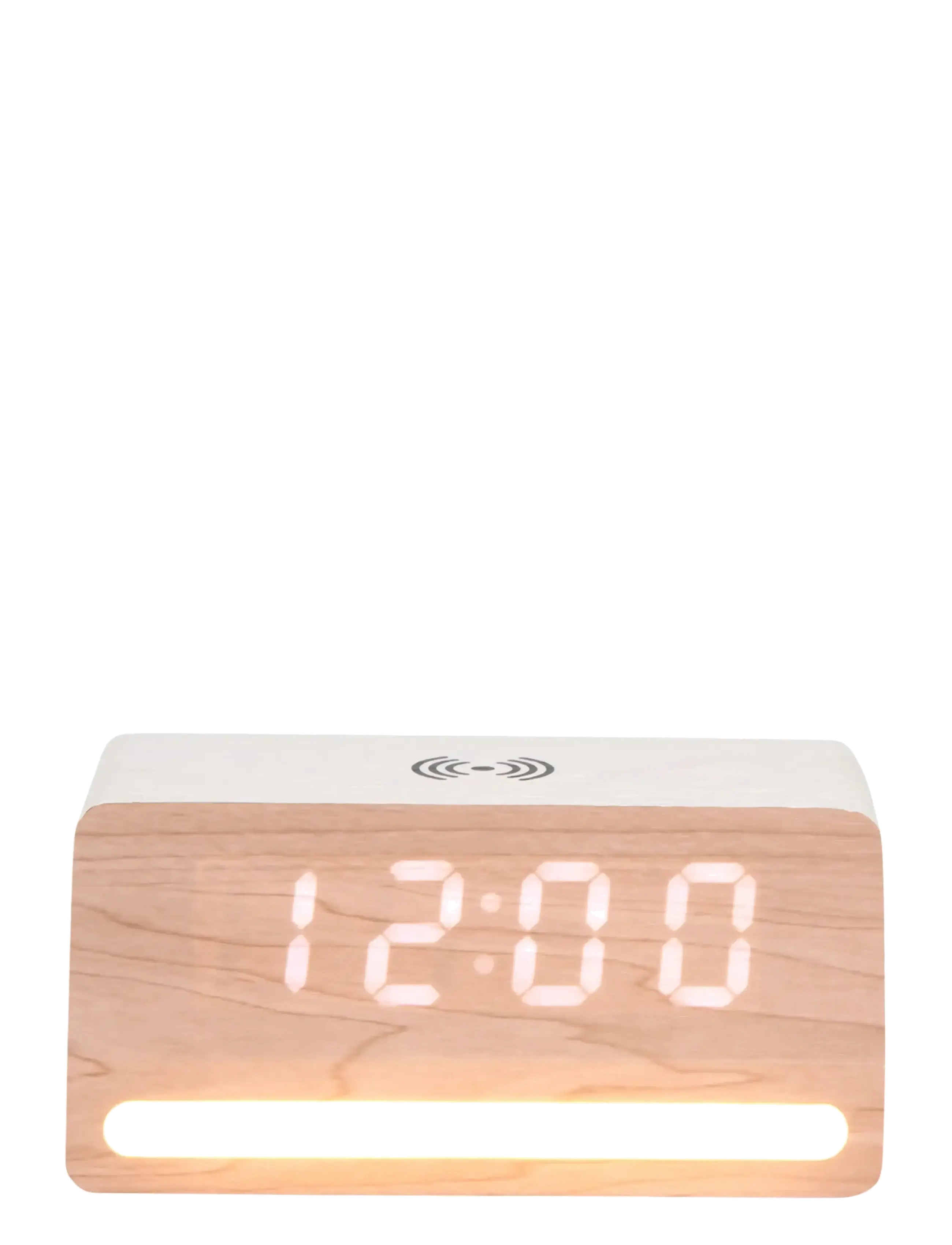 KARLSSON - Alarm clock Retro w. light LED white wash veneer - Äratuskellad - white - 2