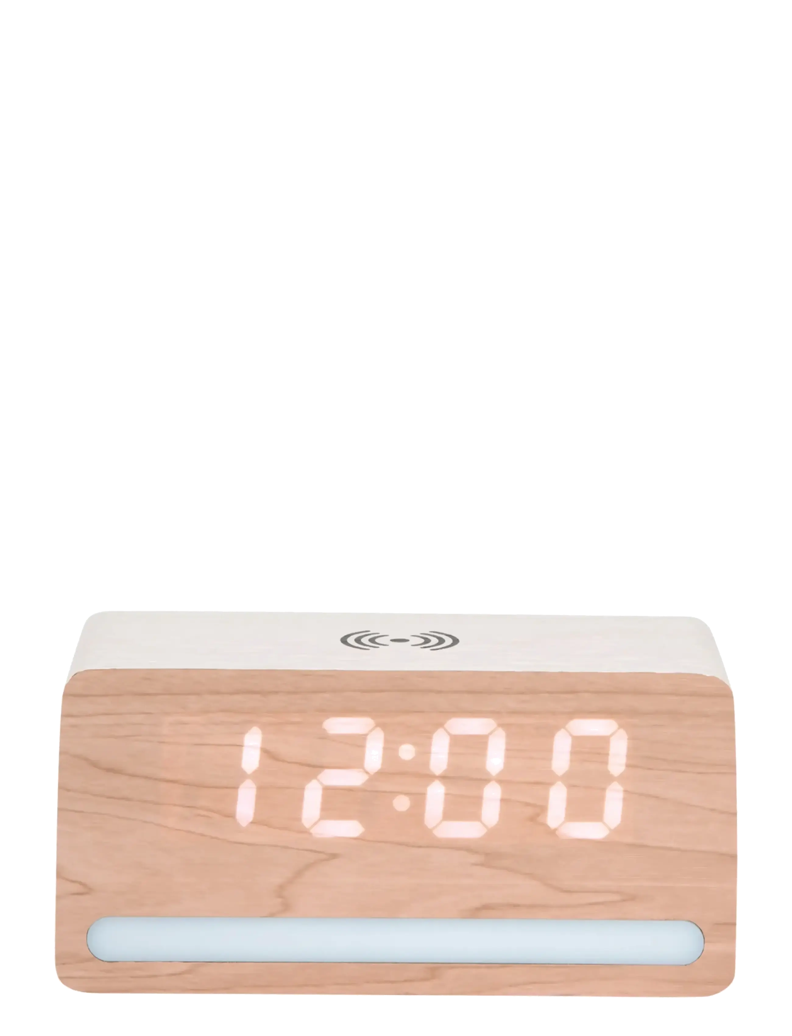 KARLSSON - Alarm clock Retro w. light LED white wash veneer - Äratuskellad - white - 3