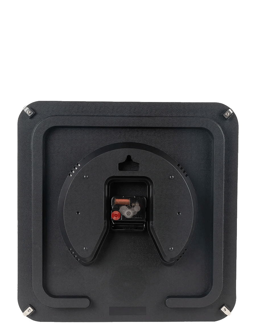 KARLSSON - Wall clock Sucinto Dome square white - wanduhren - black - 3