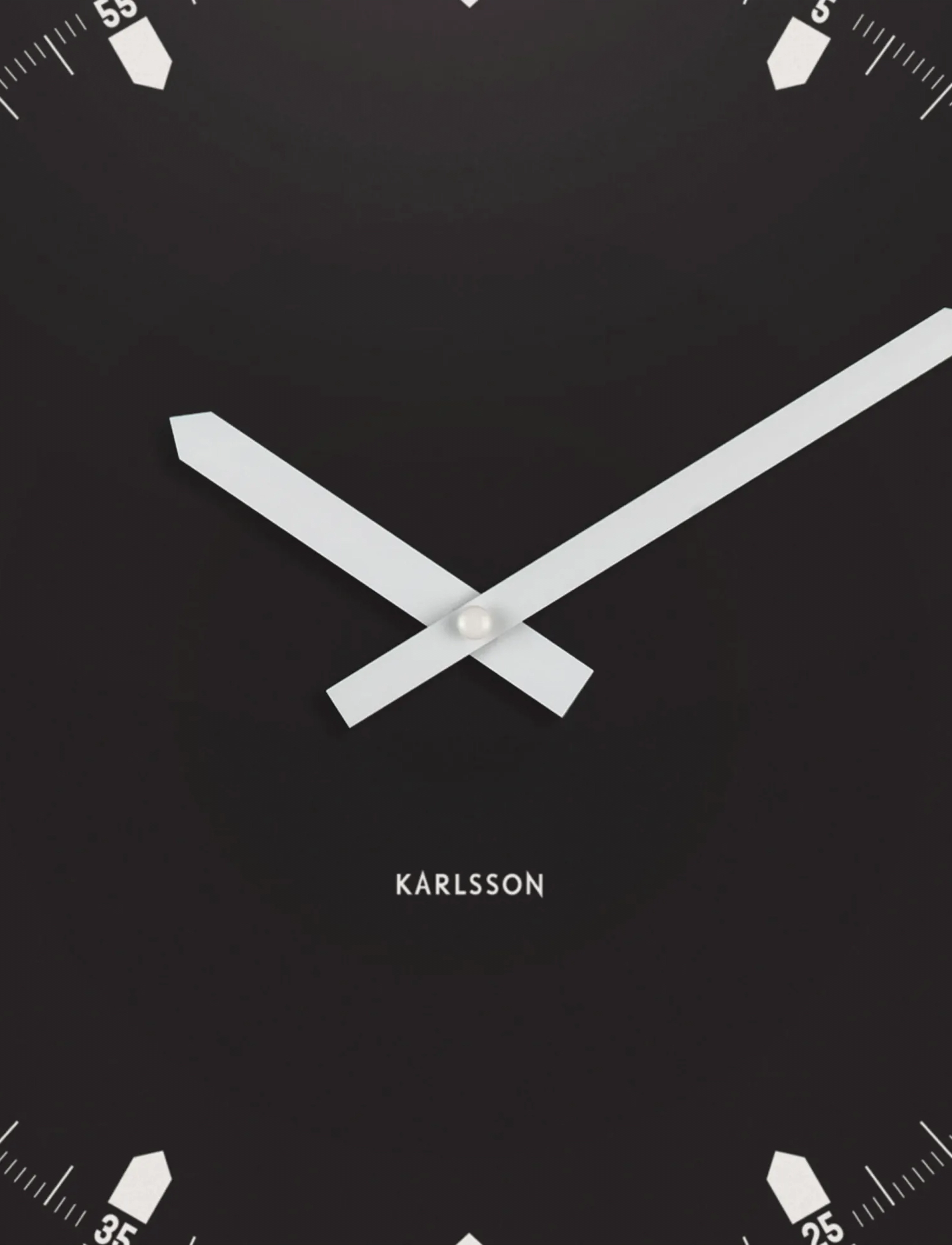 KARLSSON - Wall clock Sucinto Dome square white - wall clocks - black - 4