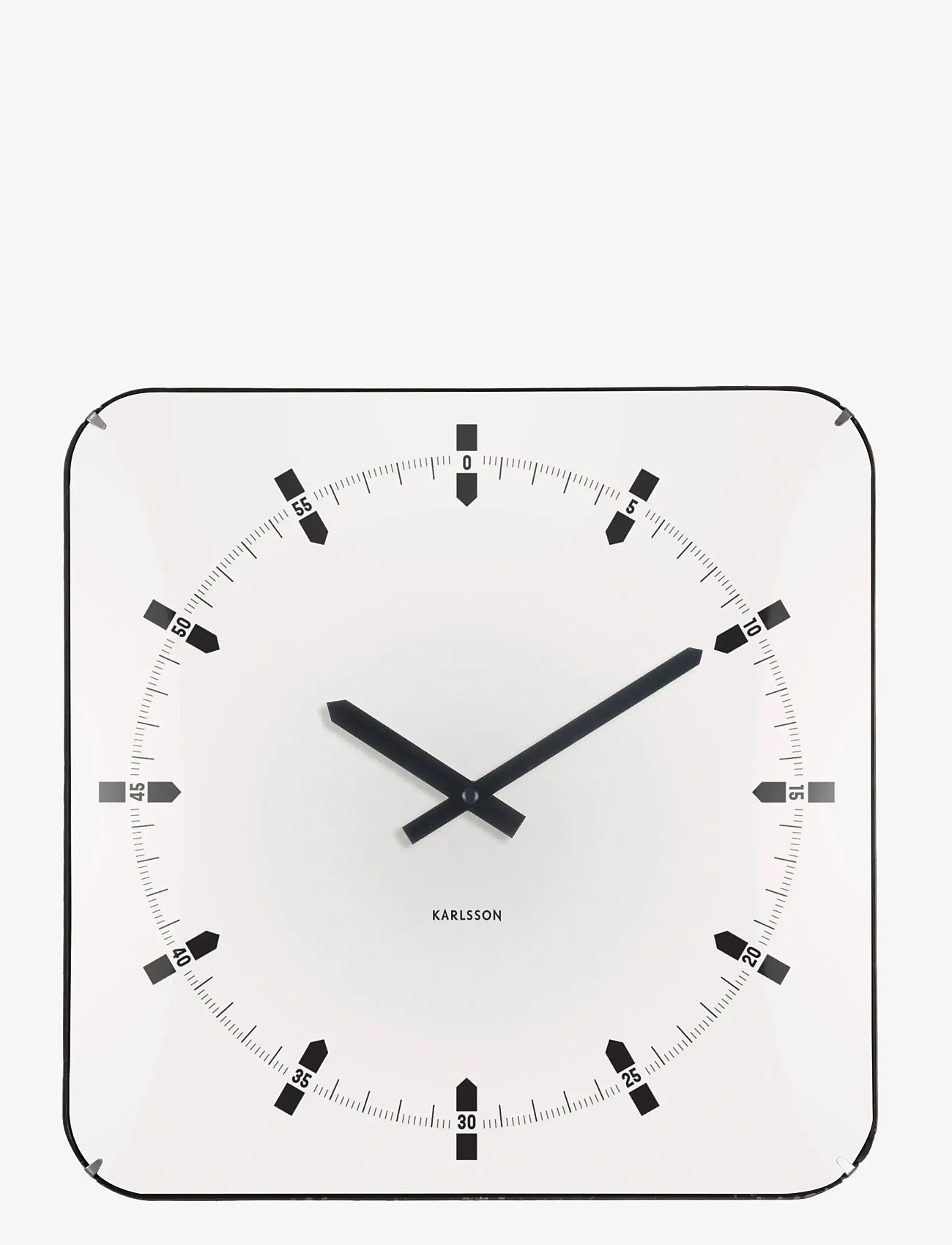 KARLSSON - Wall clock Sucinto Dome square white - wall clocks - white - 0