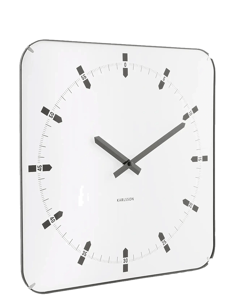 KARLSSON - Wall clock Sucinto Dome square white - seinakellad - white - 2