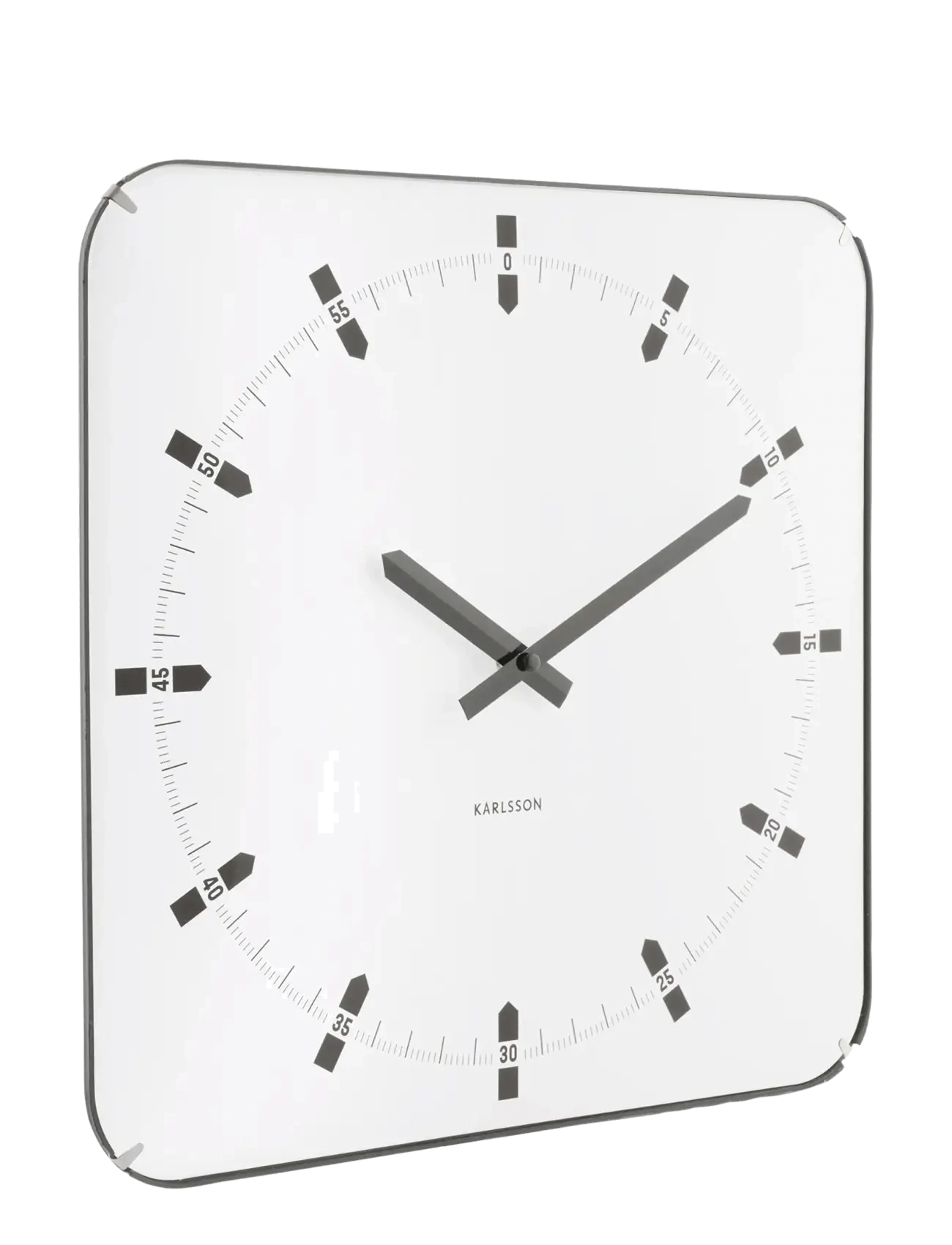 KARLSSON - Wall clock Sucinto Dome square white - wanduhren - white - 2