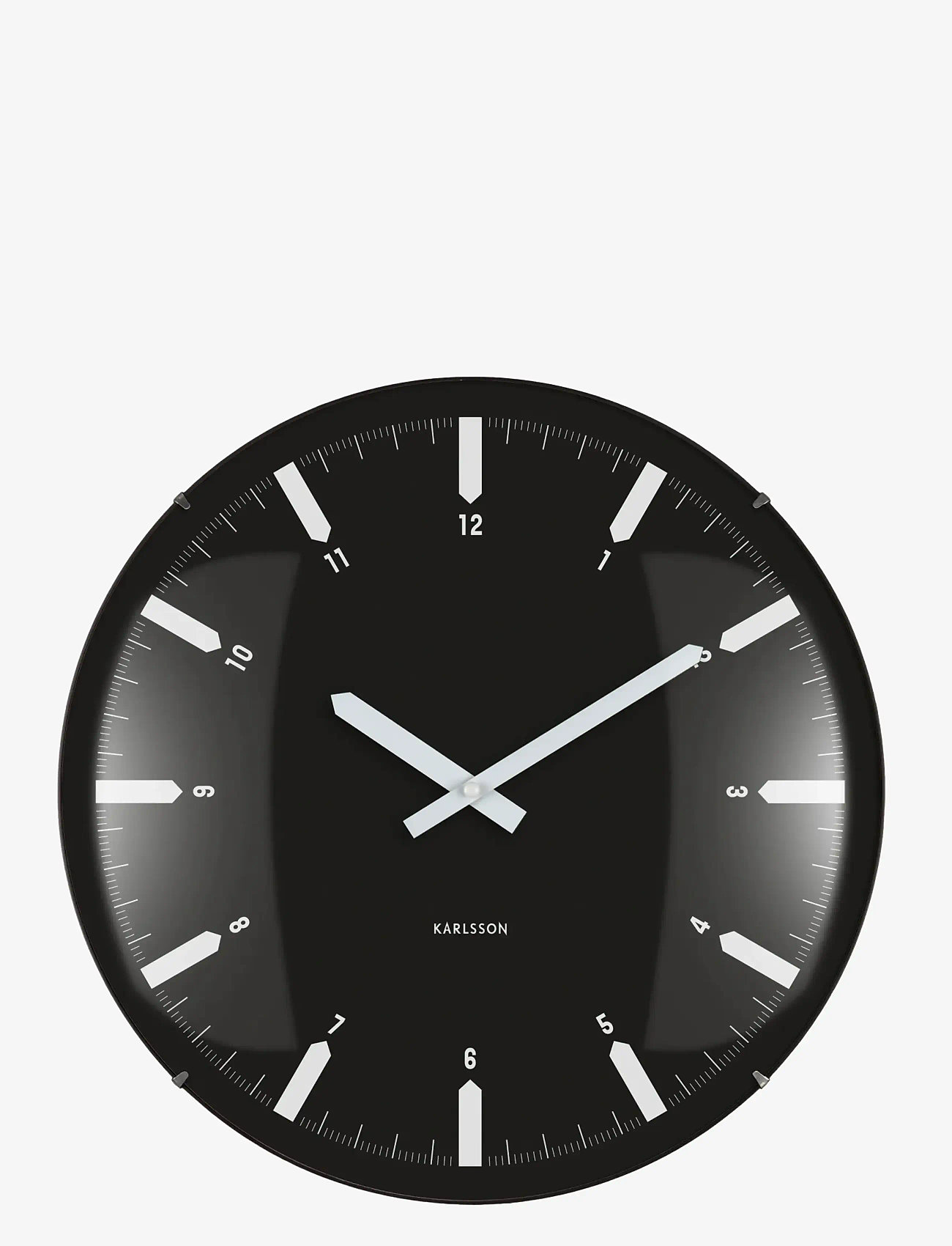 KARLSSON - Wall clock Realista Dome black - vægure - black - 0