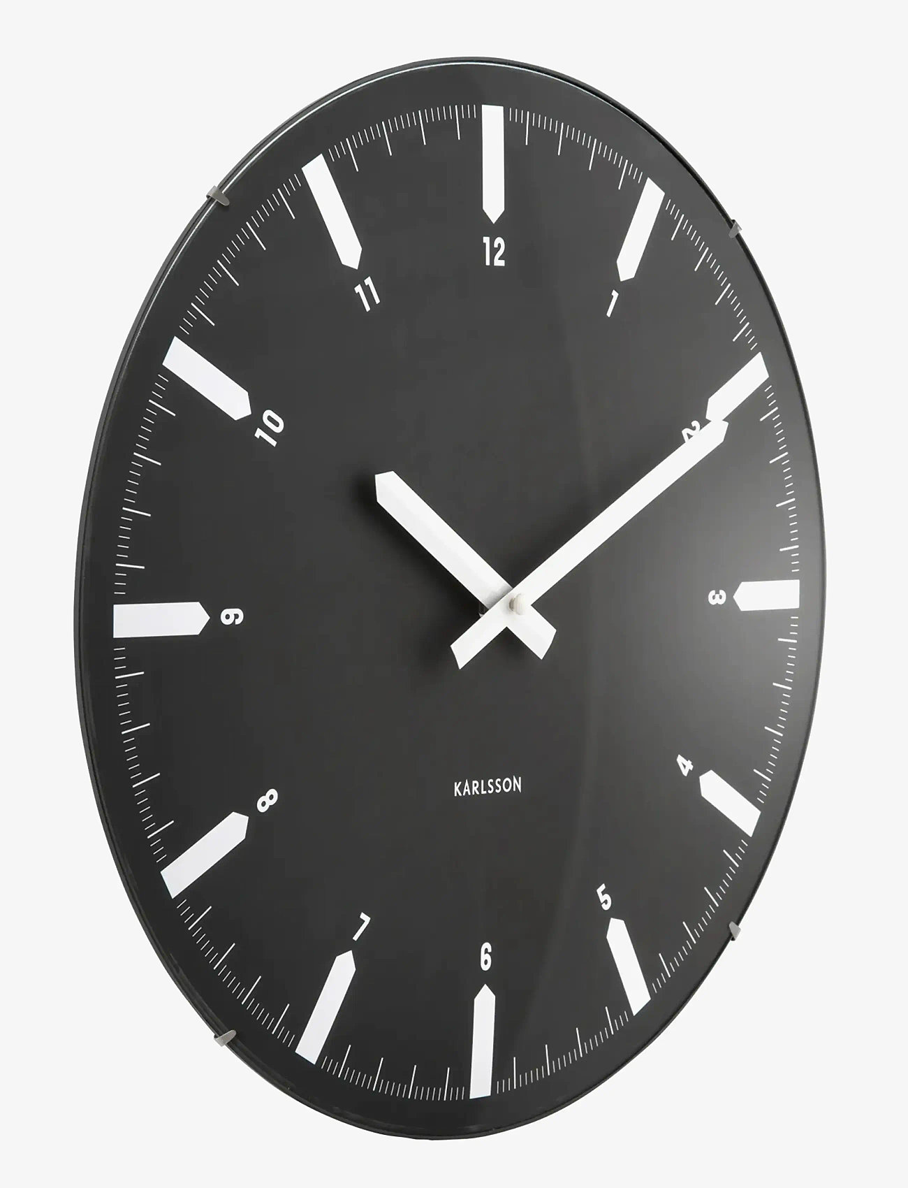 KARLSSON - Wall clock Realista Dome black - vægure - black - 1