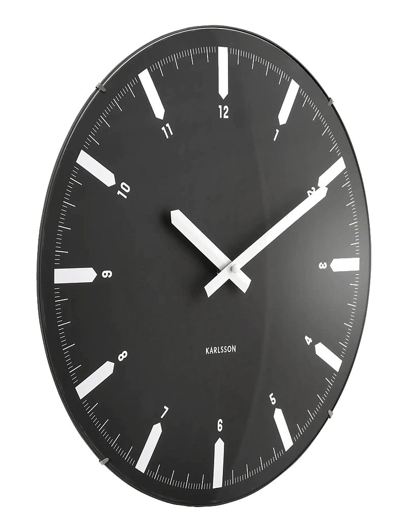 KARLSSON - Wall clock Realista Dome white - wanduhren - black - 2