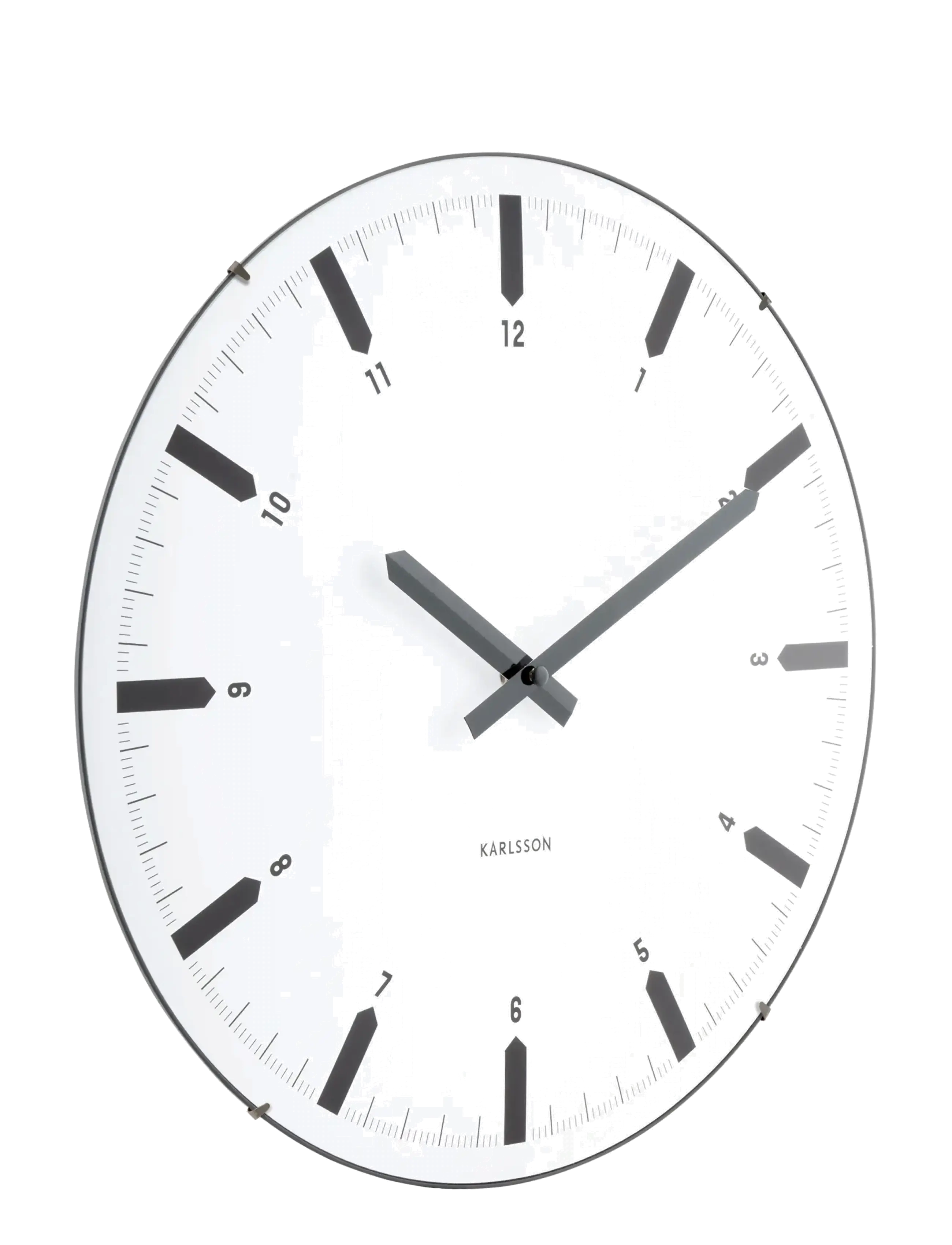 KARLSSON - Wall clock Realista Dome white - seinakellad - white - 2