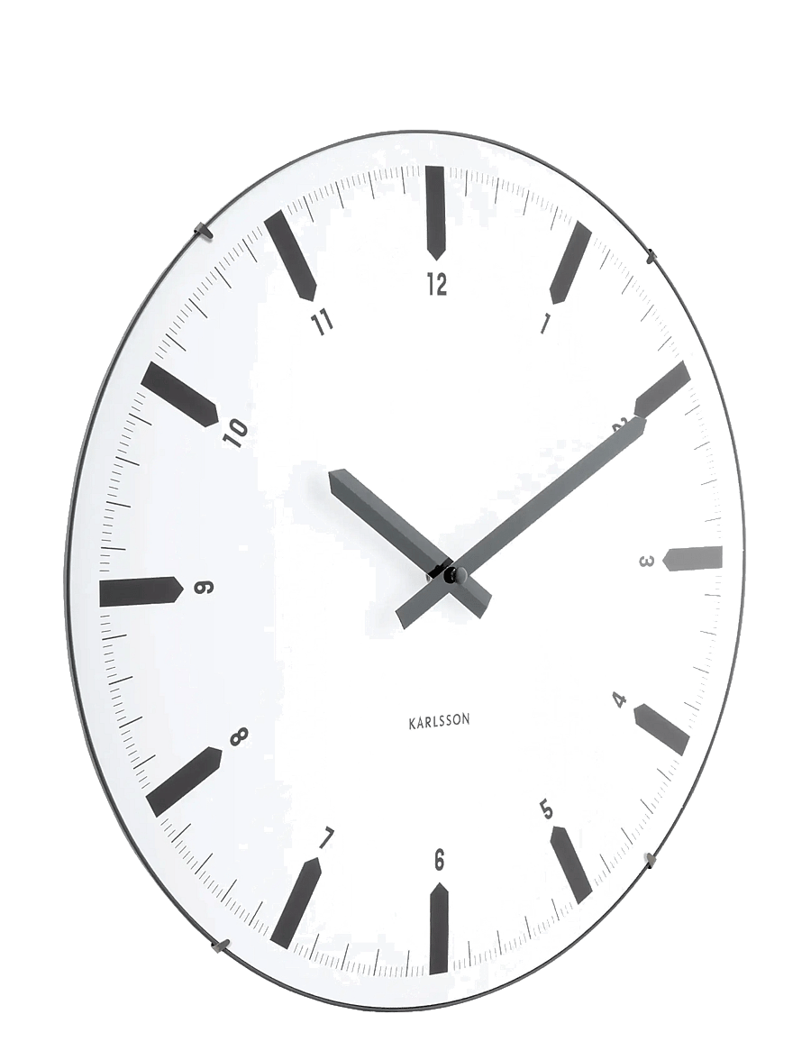 KARLSSON - Wall clock Realista Dome white - seinakellad - white - 2