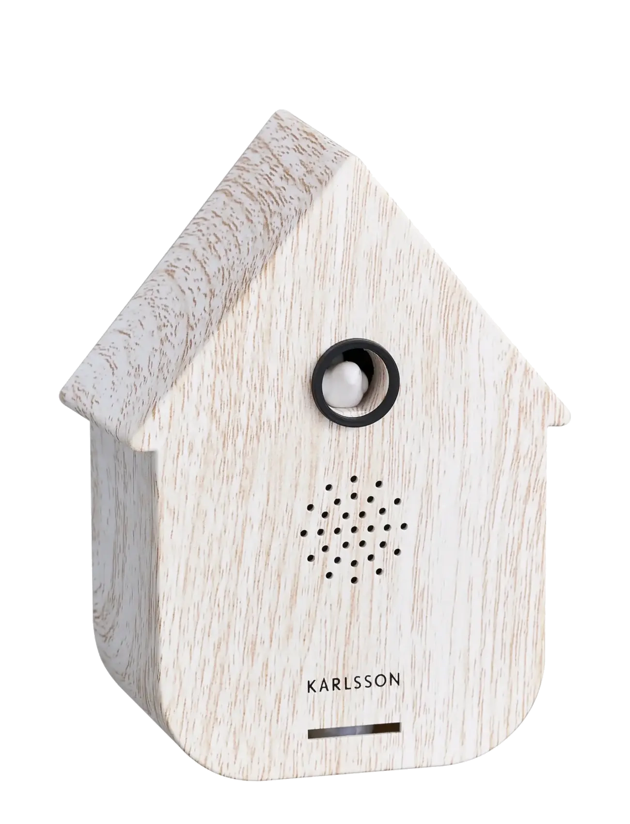 KARLSSON Sound Box Modern Cuckoo Weiß Wash Schwarz - Ø 12 CM - Unisex