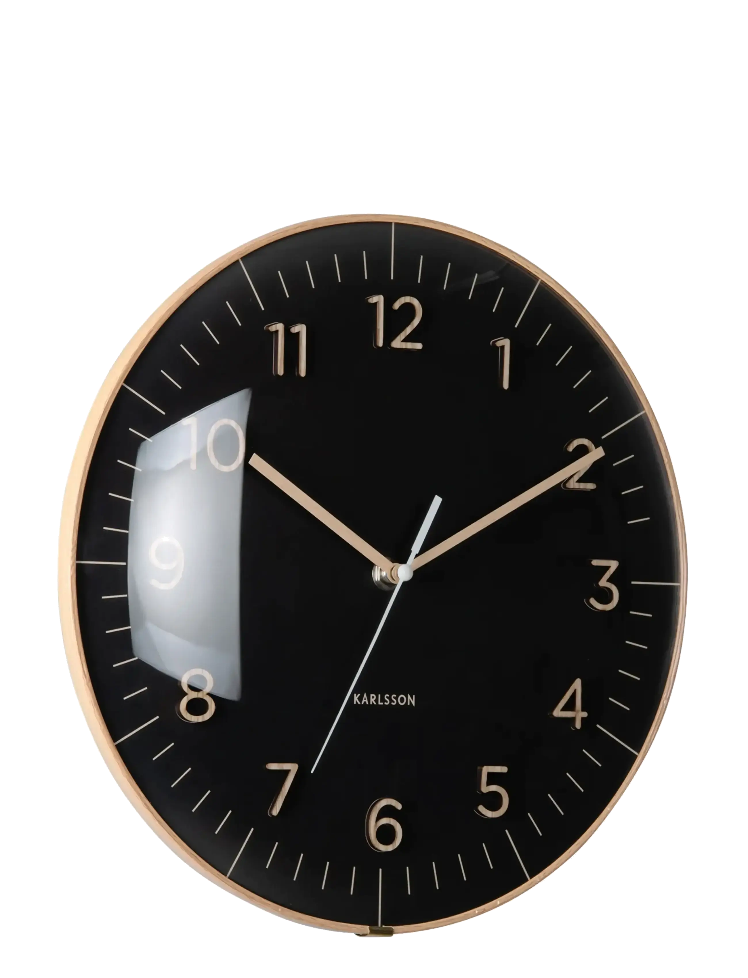 KARLSSON Wall Clock Esencia Dome Black, Ø 30 cm, Black, Ure > Vægure, Unisex