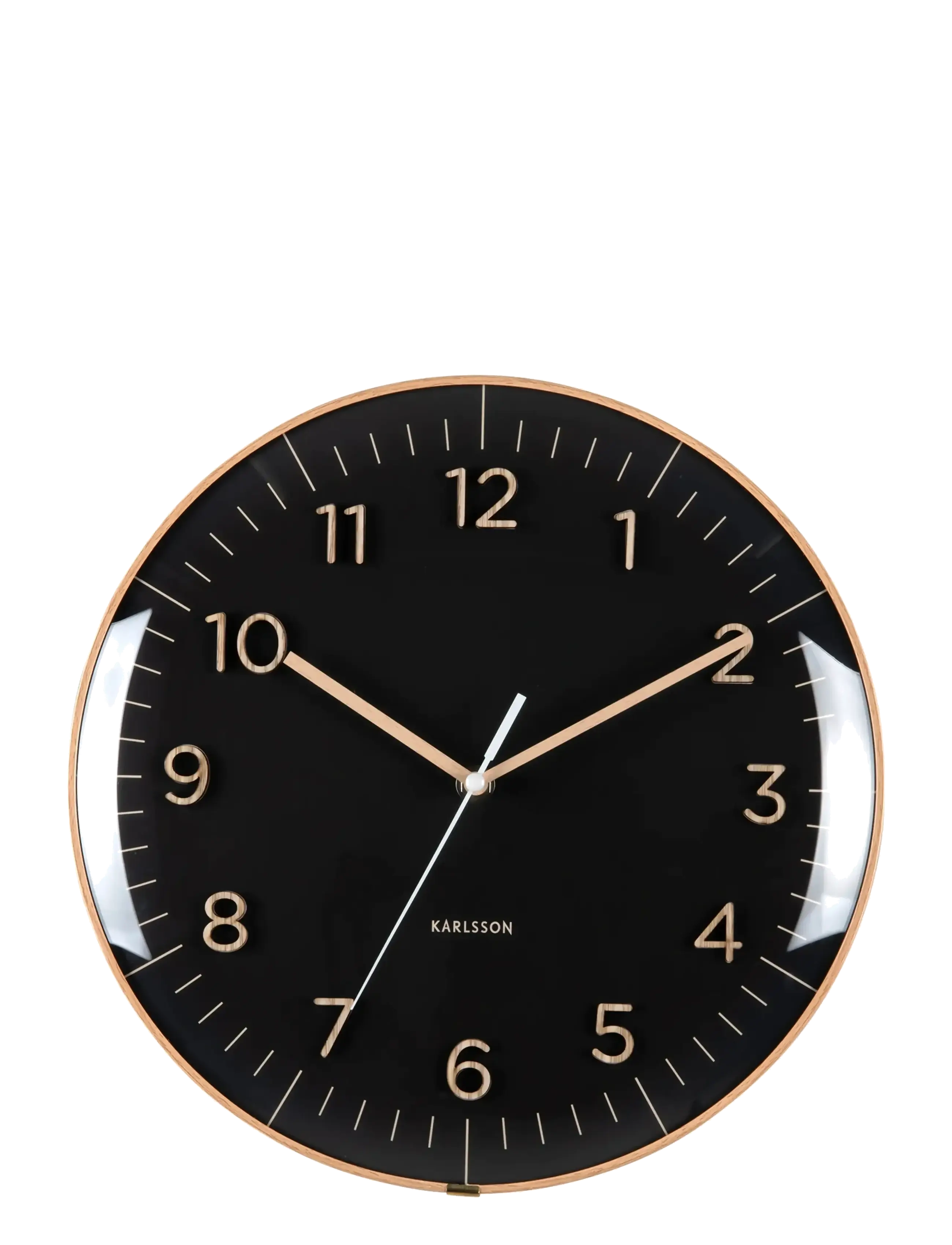 KARLSSON - WALL CLOCK ESENCIA DOME BLACK - vægure - black - 1
