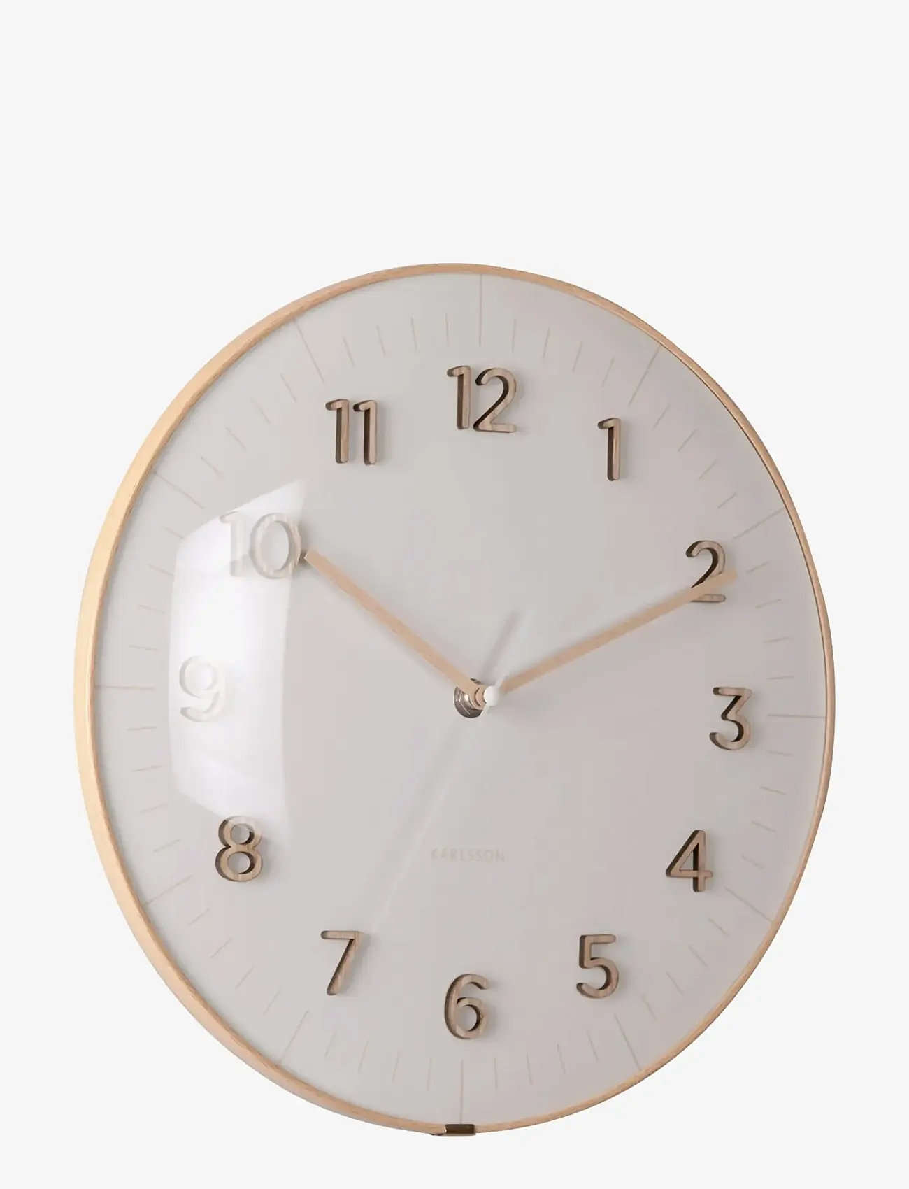 KARLSSON - Wall clock Esencia Dome warm grey - wanduhren - warm grey - 0