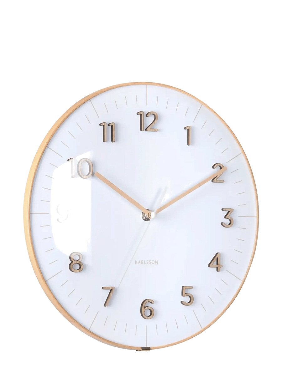 KARLSSON - Wall clock Esencia Dome white - wandklokken - white - 0