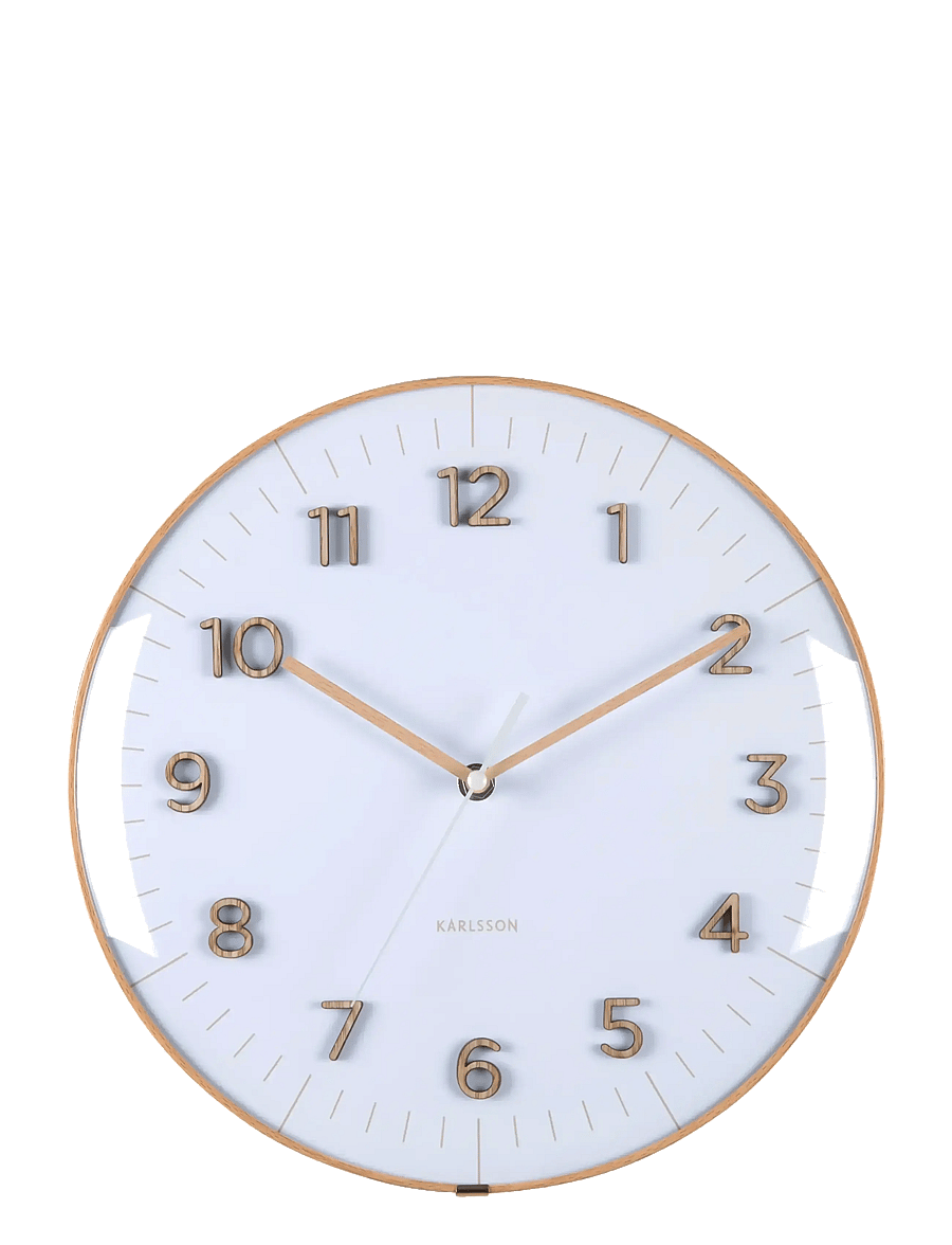 KARLSSON - Wall clock Esencia Dome white - wandklokken - white - 1