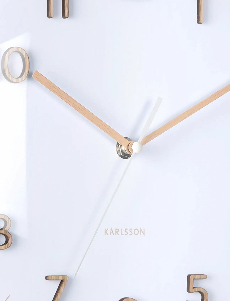 KARLSSON - Wall clock Esencia Dome white - wandklokken - white - 3