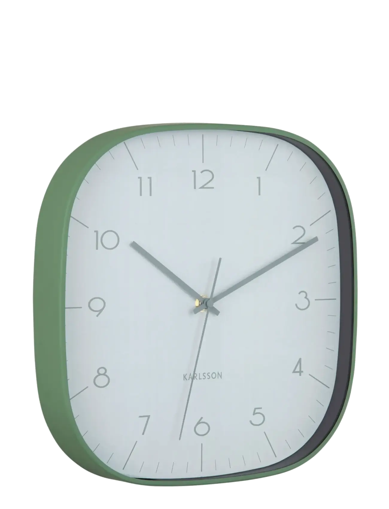 KARLSSON Wall Clock Grato Cuadrado Grayed Jade W. Jungle Grün Khaki - H 29CM - Unisex