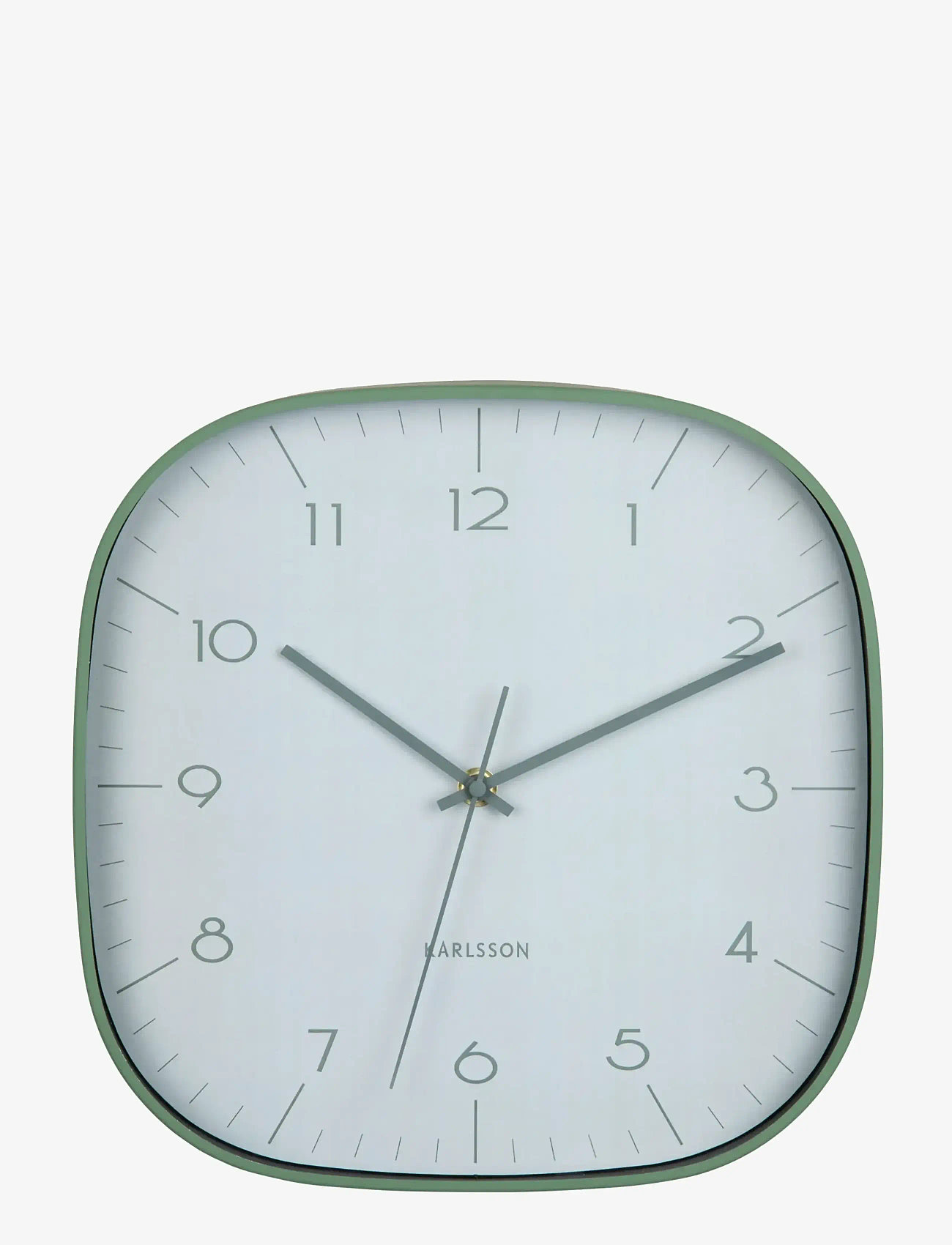 KARLSSON - Wall clock Grato Cuadrado grayed jade w. jungle green - vægure - jungle green w. grayed jade - 2