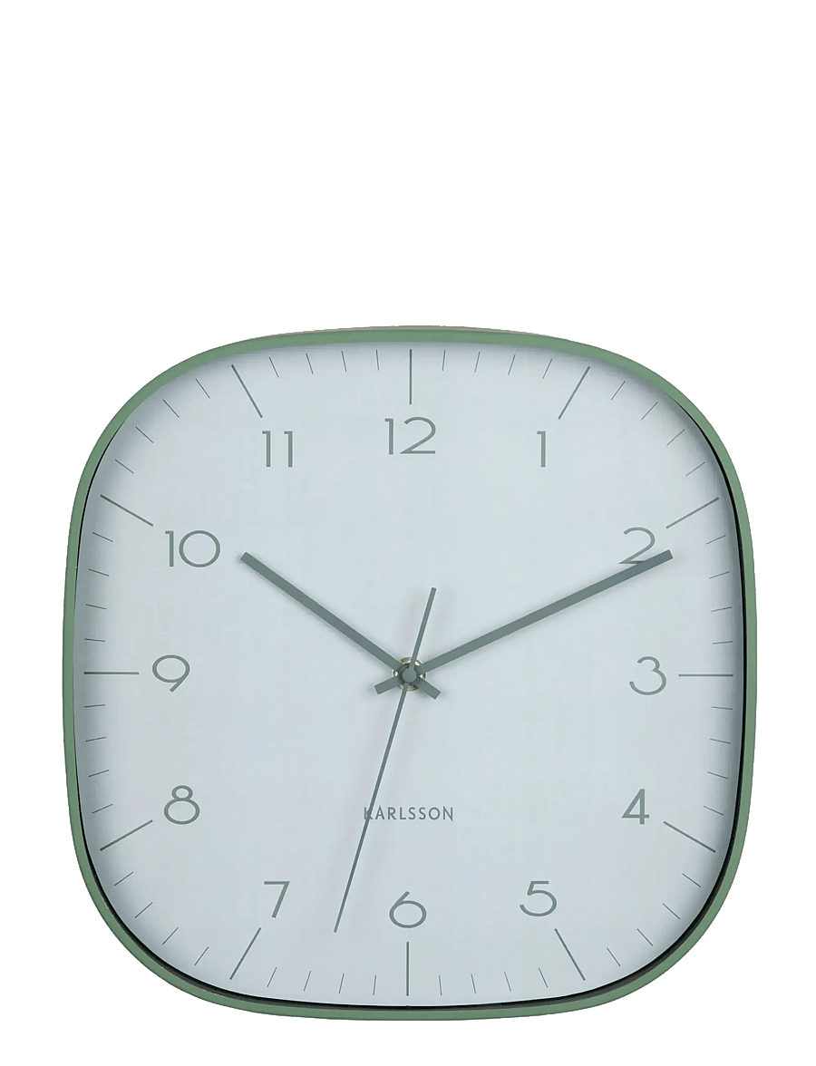 KARLSSON - Wall clock Grato Cuadrado grayed jade w. jungle green - seinakellad - jungle green w. grayed jade - 2