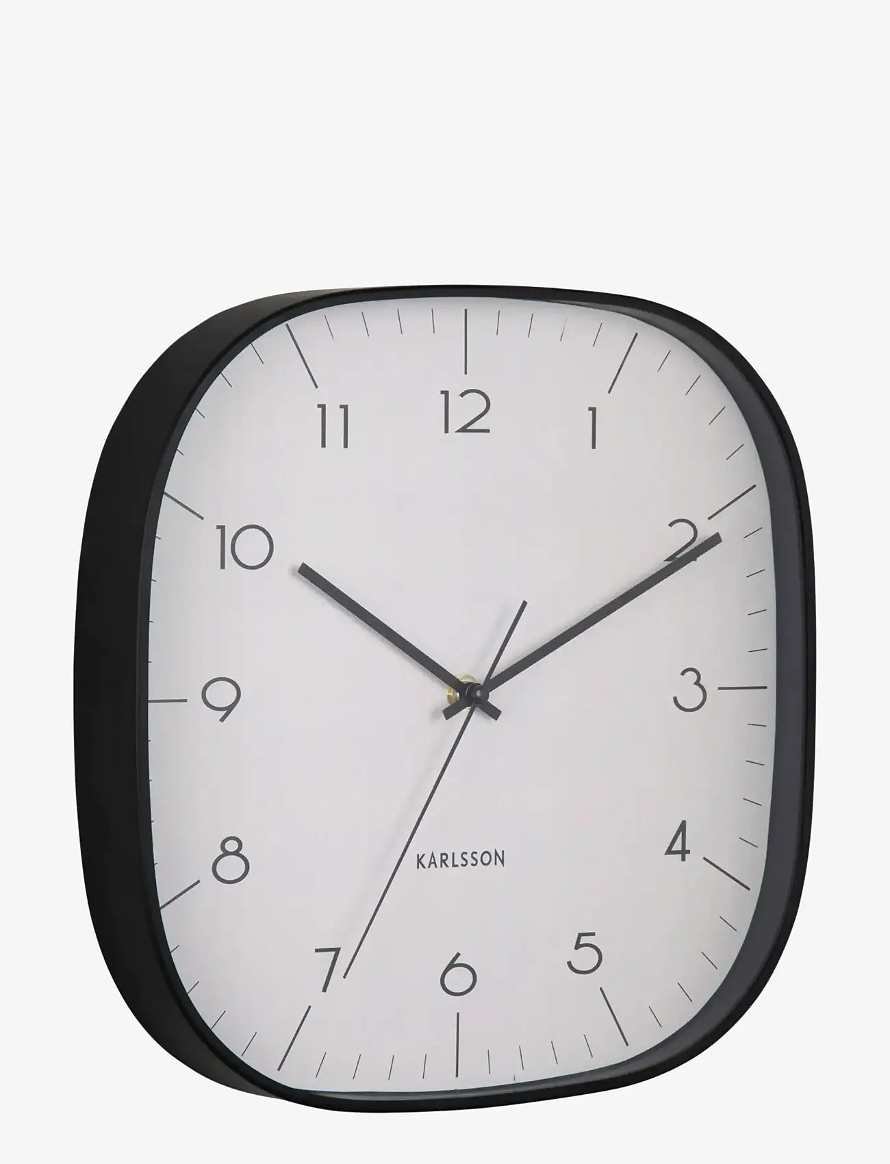 KARLSSON - Wall clock Grato Cuadrado warm grey w. black - wanduhren - warm grey w. black - 1