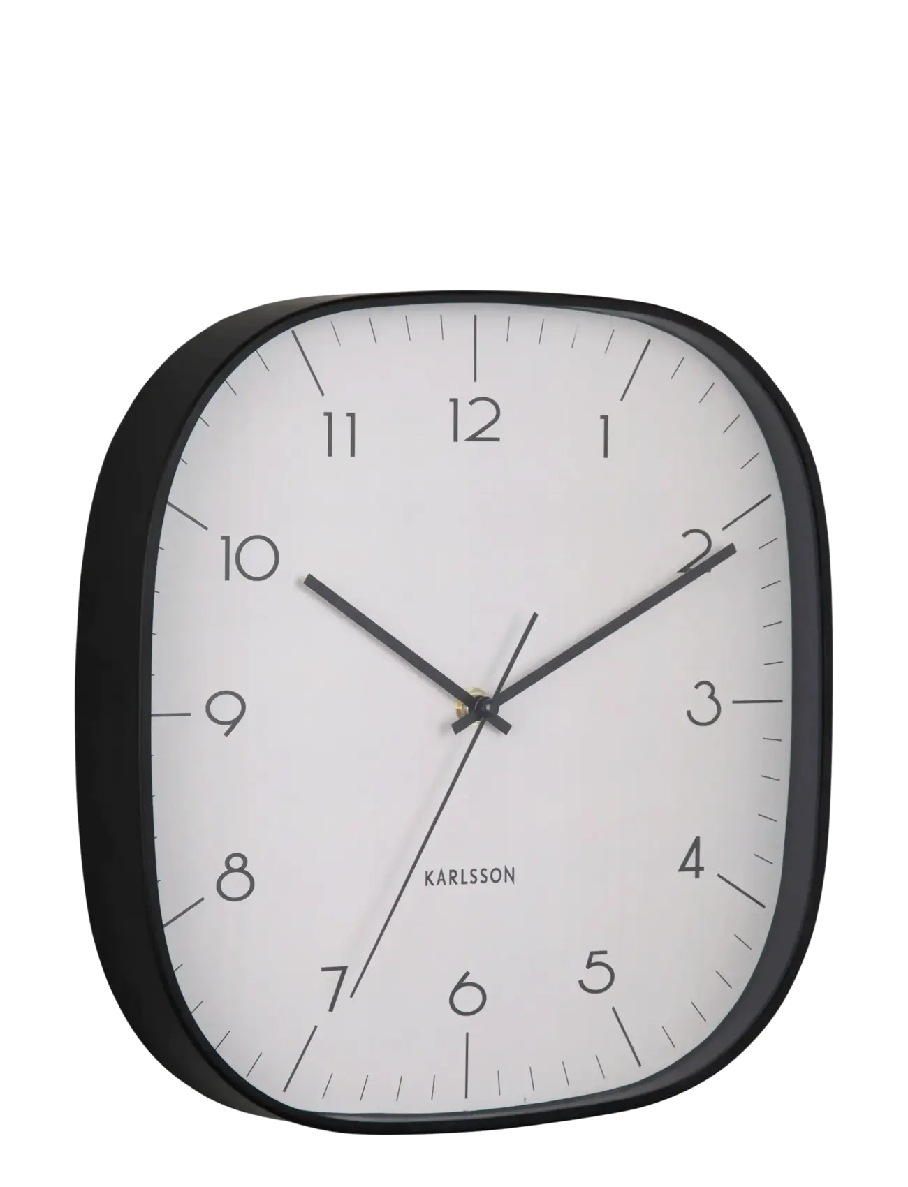 KARLSSON Wall clock Grato Cuadrado warm grey w. black - Ure - WARM GREY W. BLACK / black