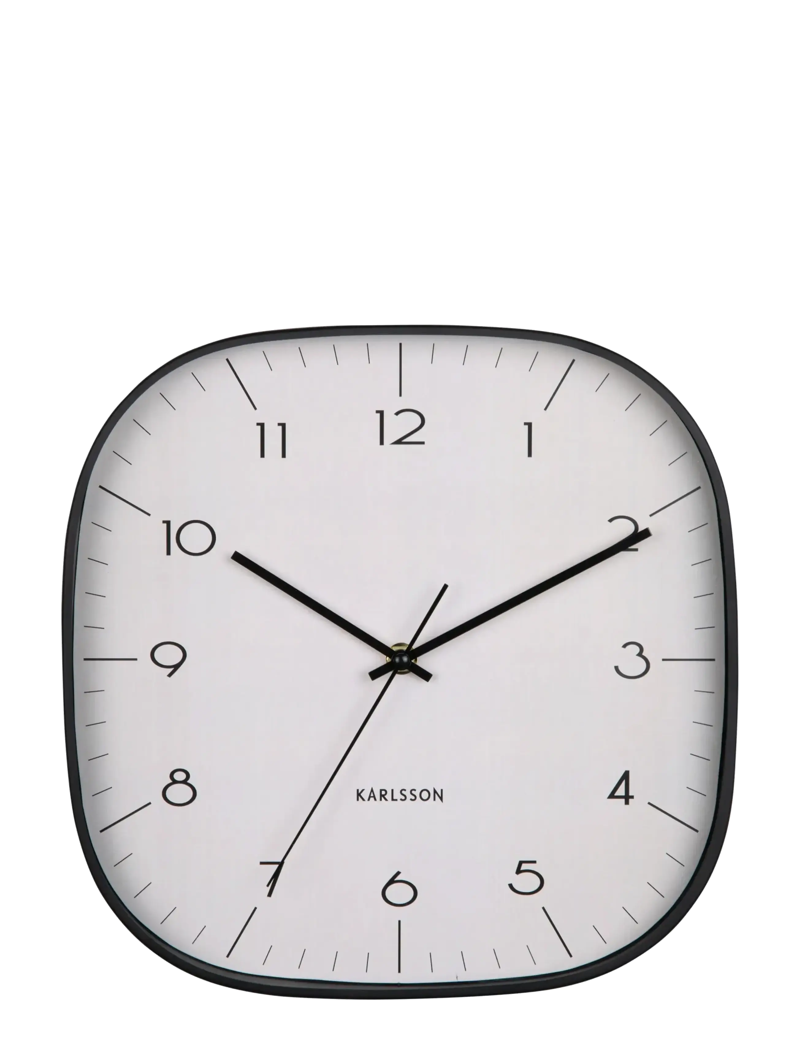 KARLSSON - Wall clock Grato Cuadrado warm grey w. black - vægure - warm grey w. black - 2