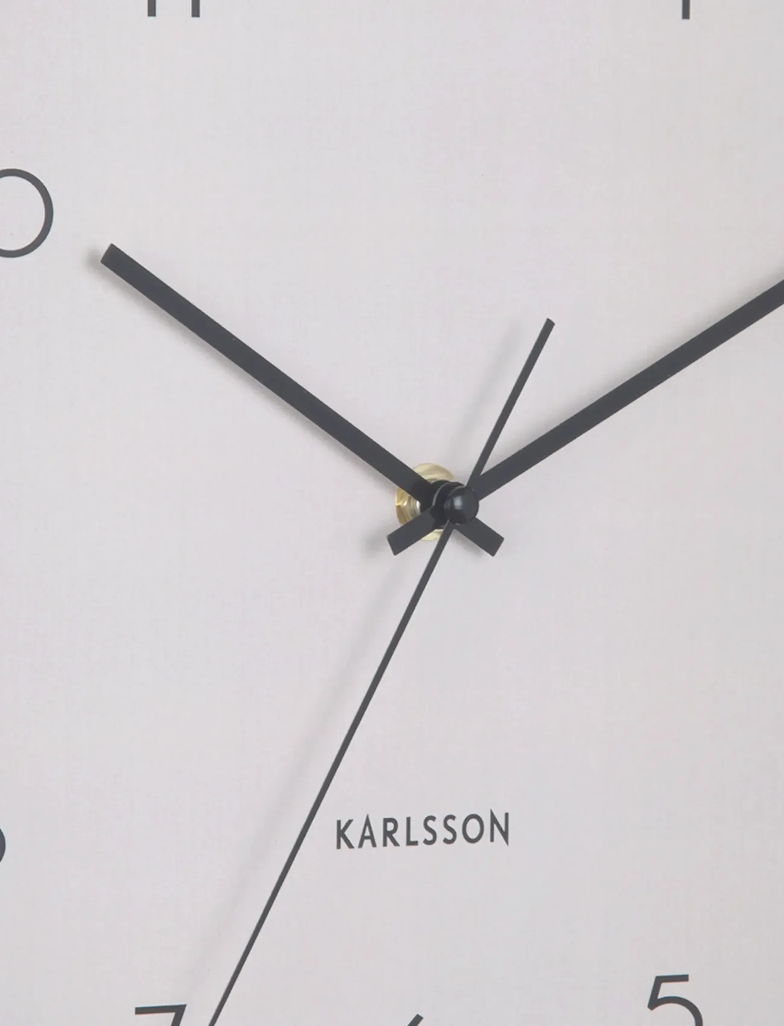 KARLSSON - Wall clock Grato Cuadrado warm grey w. black - vægure - warm grey w. black - 4