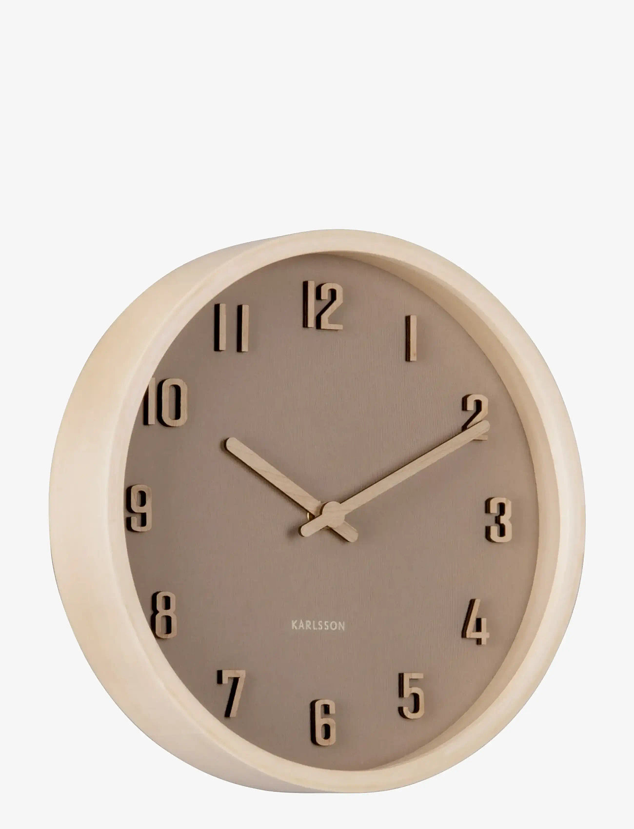 KARLSSON - Wall clock Nervadura small soft brown w. light wood - vægure - soft brown w. light wood - 0