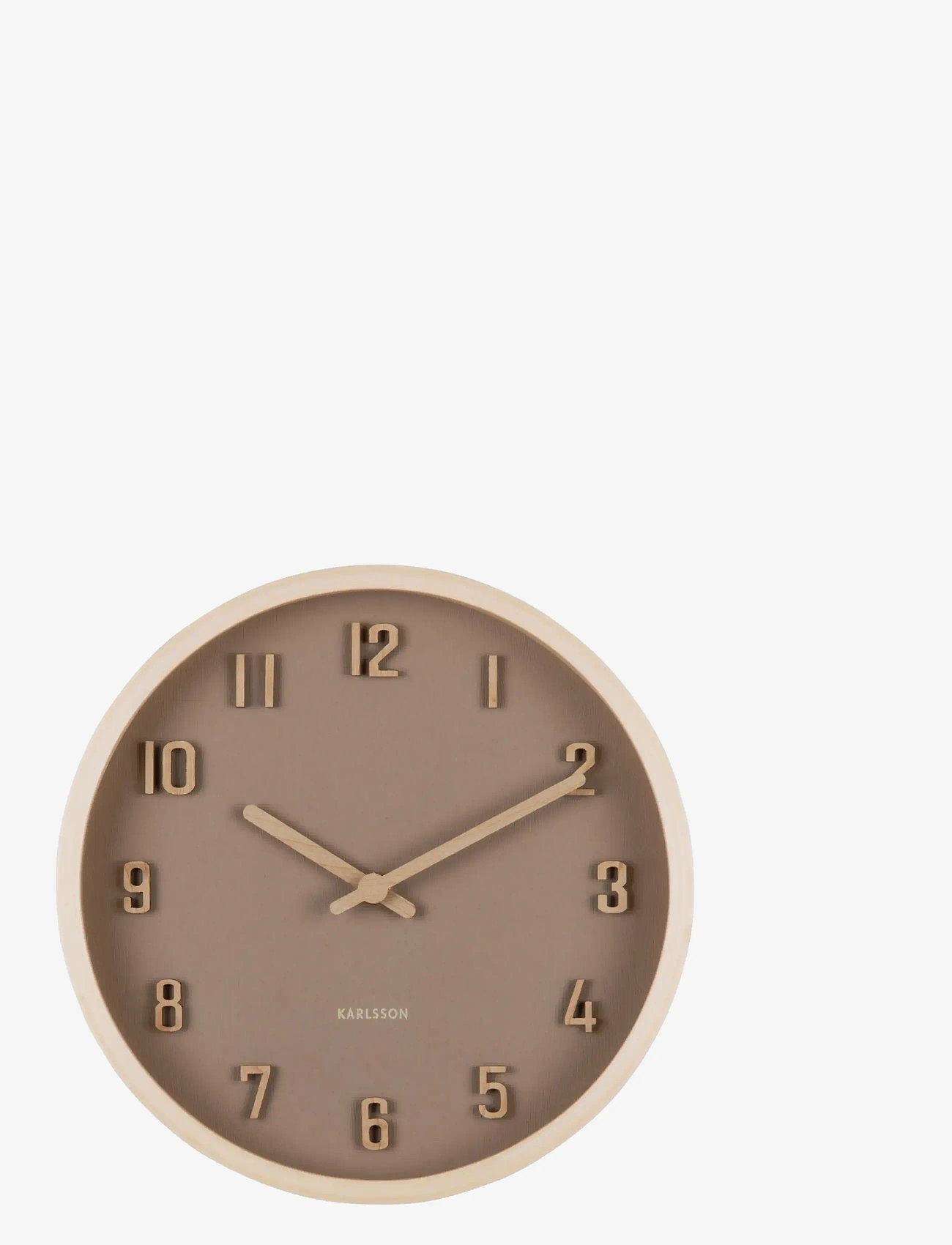 KARLSSON - Wall clock Nervadura small soft brown w. light wood - vægure - soft brown w. light wood - 1