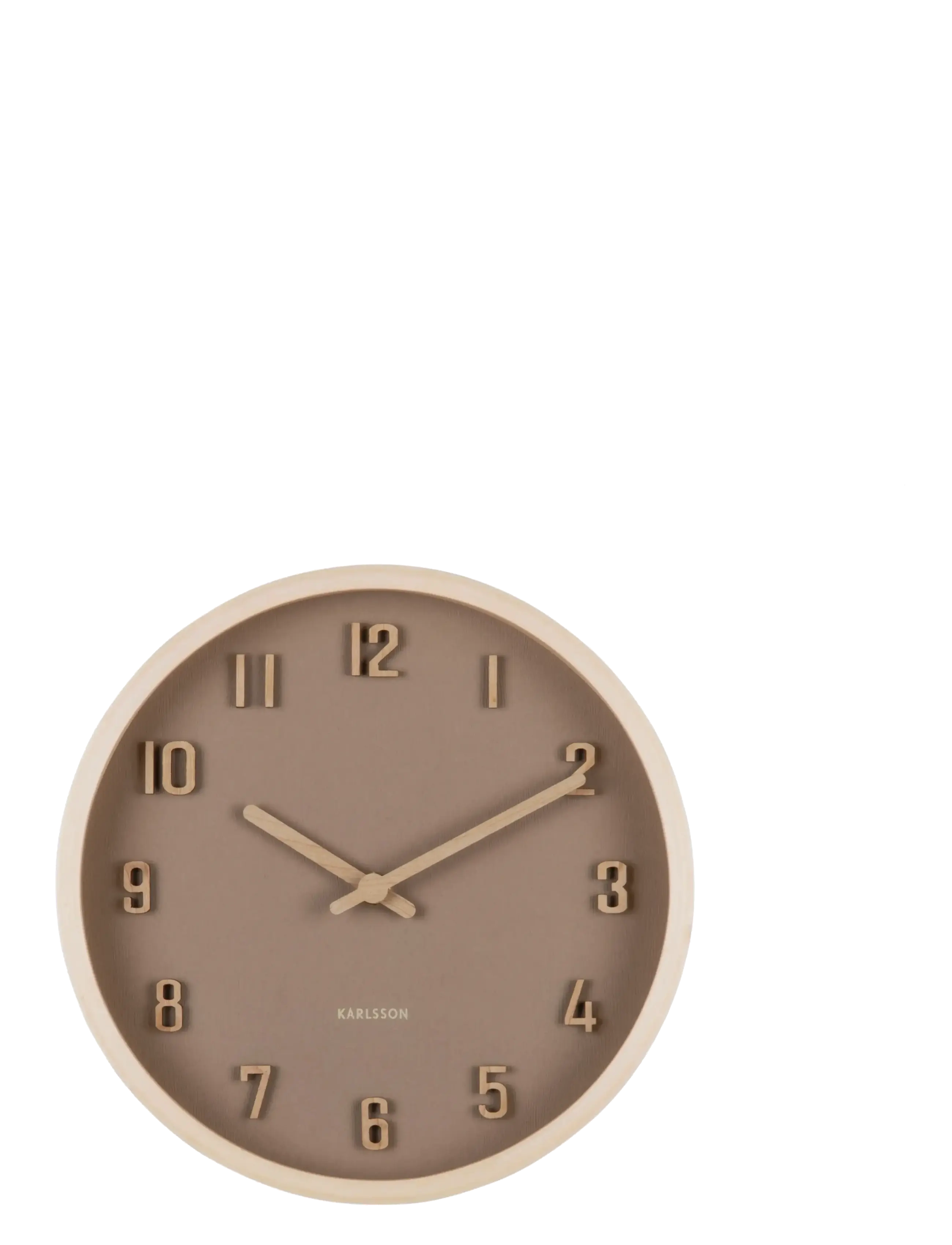 KARLSSON - Wall clock Nervadura small soft brown w. light wood - seinakellad - soft brown w. light wood - 1