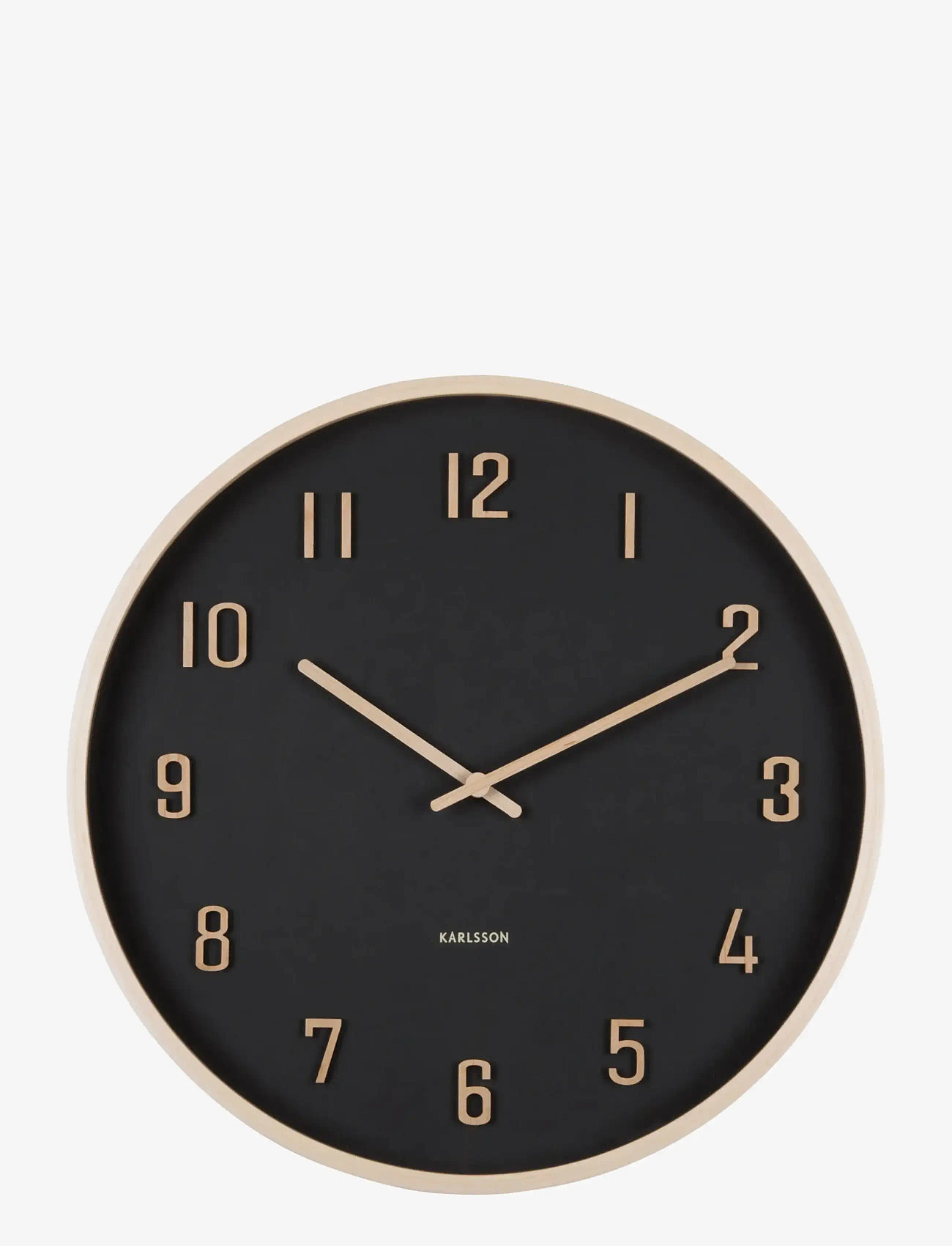 KARLSSON - Wall clock Nervadura black w. light wood - wall clocks - black w. light wood - 2