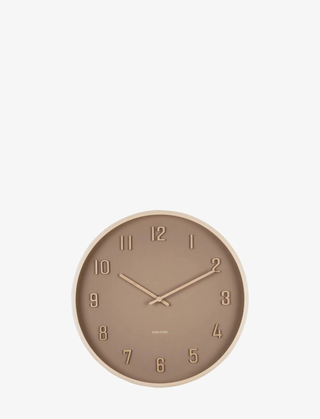 KARLSSON - Wall clock Nervadura soft brown w. light wood - vægure - soft brown w. light wood - 2